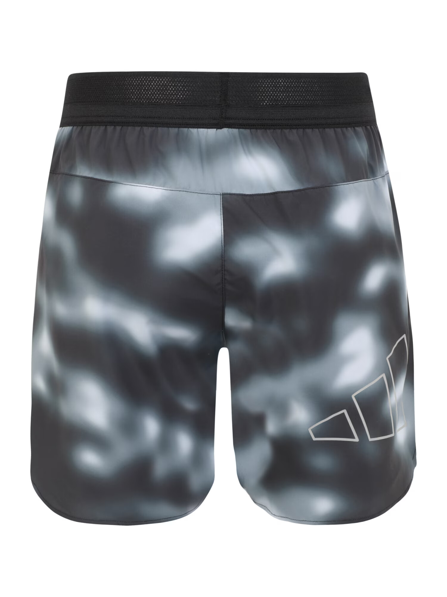 ADIDAS SPORTSWEAR Pantaloni sport 'Run Icons Logo Graphic Aop' gri / negru / alb - Pled.ro