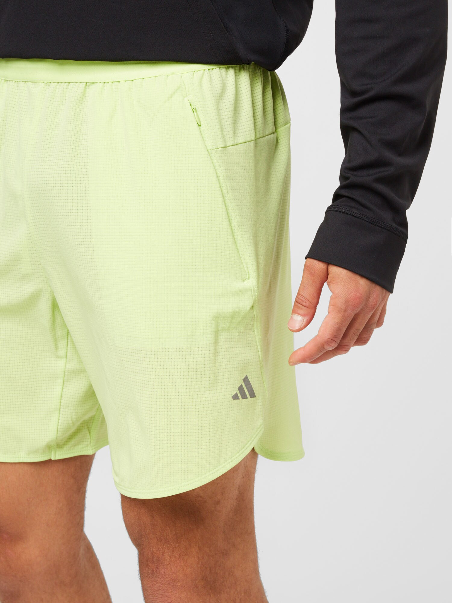 ADIDAS PERFORMANCE Pantaloni sport 'Designed For Training Hiit' gri / verde limetă - Pled.ro