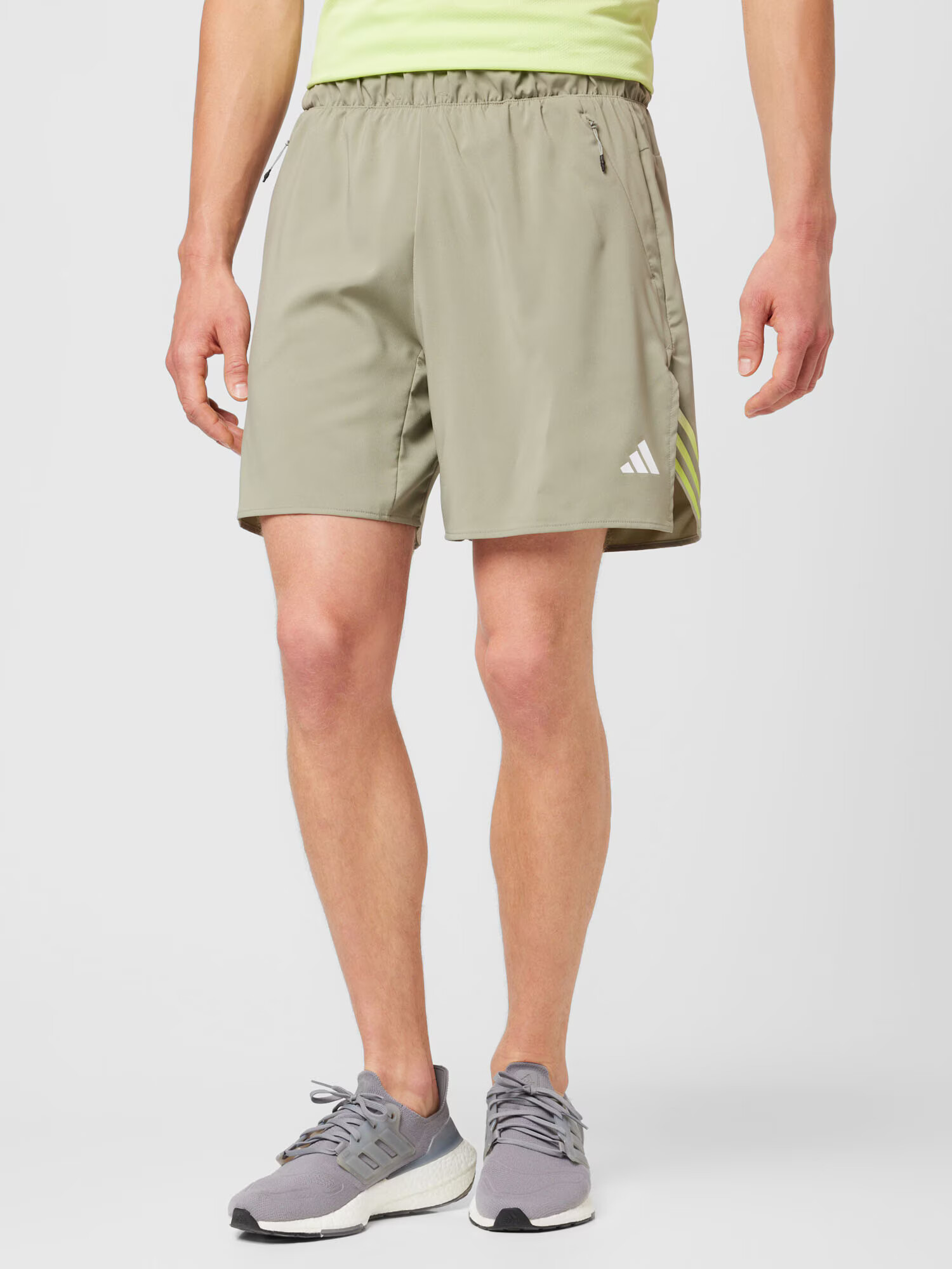 ADIDAS PERFORMANCE Pantaloni sport 'Train Icons 3-Stripes ' kaki / verde limetă / alb - Pled.ro