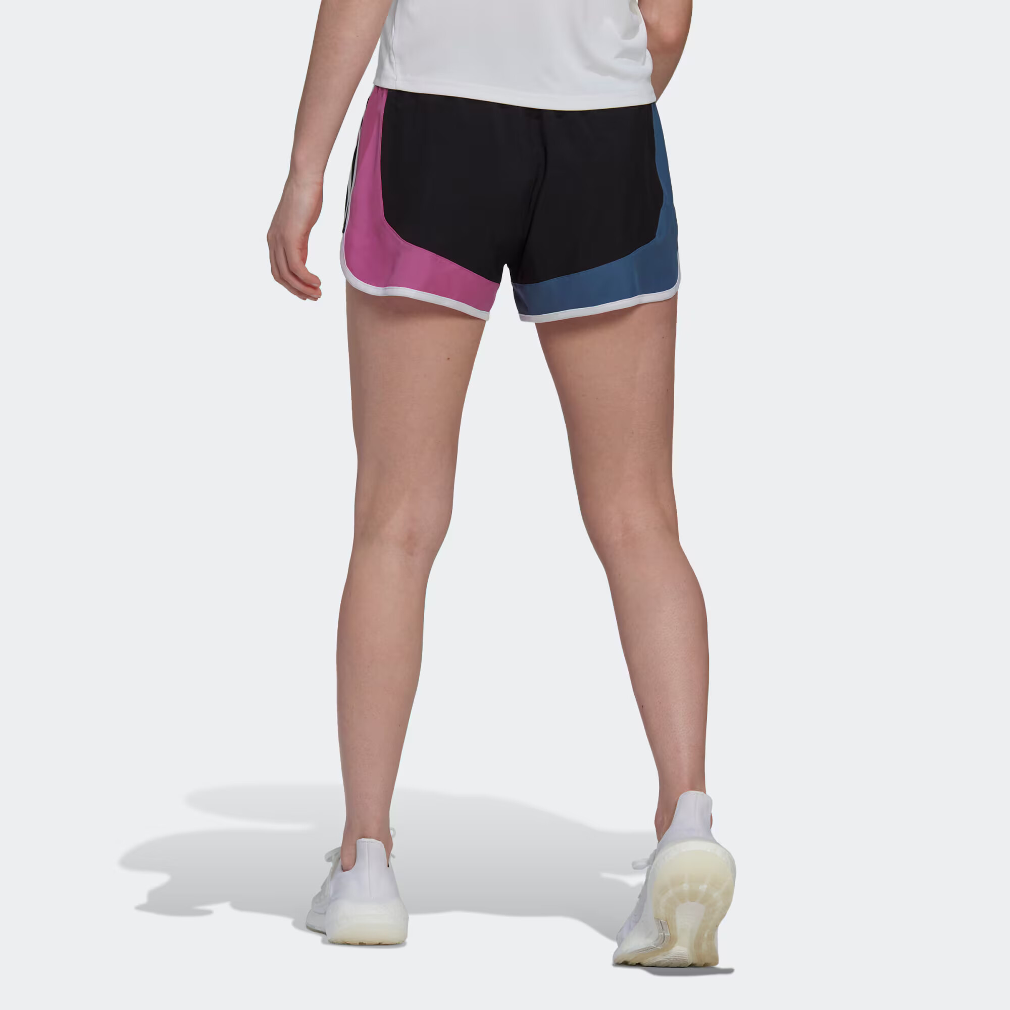 ADIDAS SPORTSWEAR Pantaloni sport 'Marathon 20' albastru închis / roz eozină / negru / alb - Pled.ro