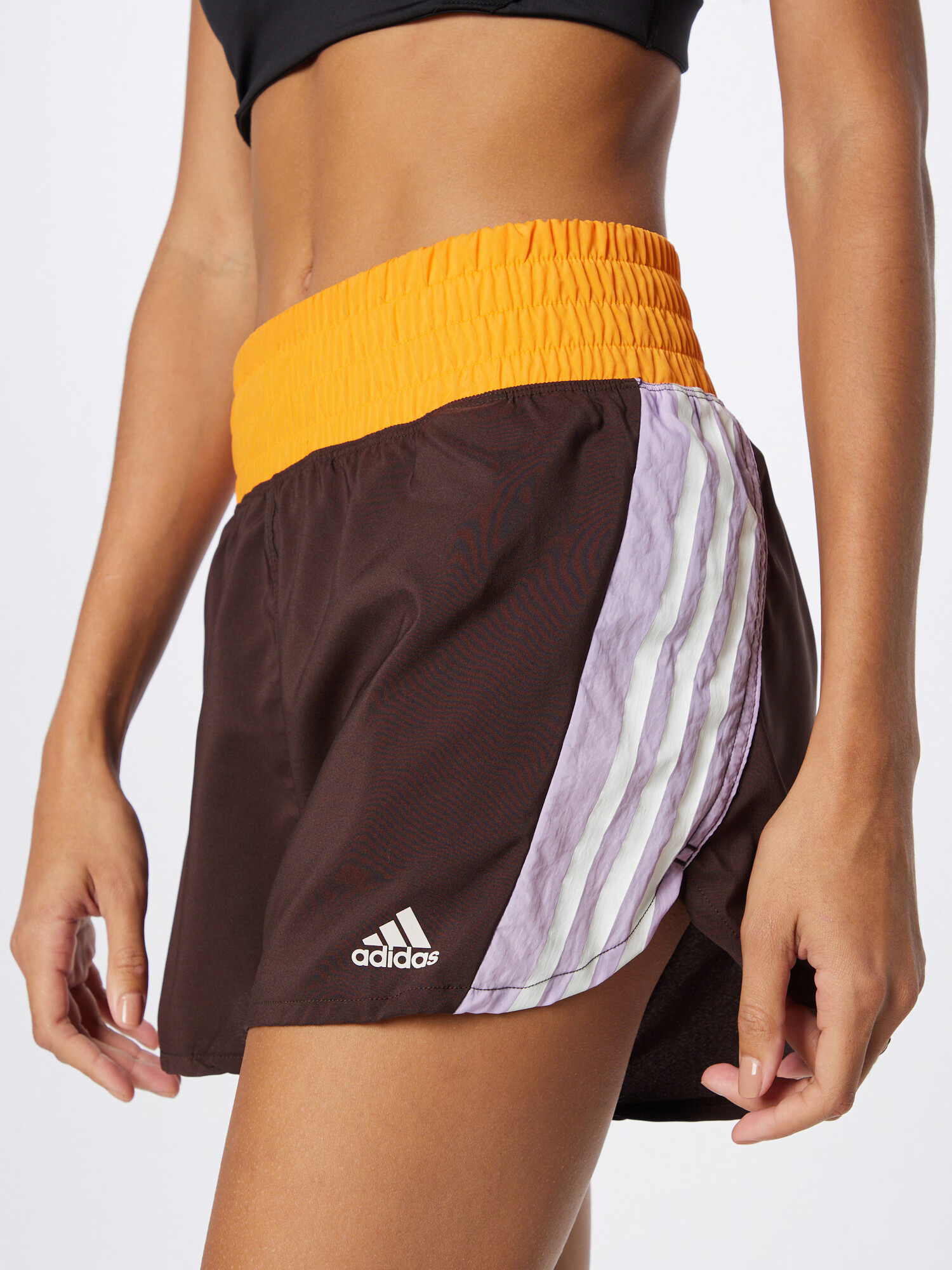 ADIDAS SPORTSWEAR Pantaloni sport maro închis / mov liliachiu / portocaliu deschis / alb - Pled.ro