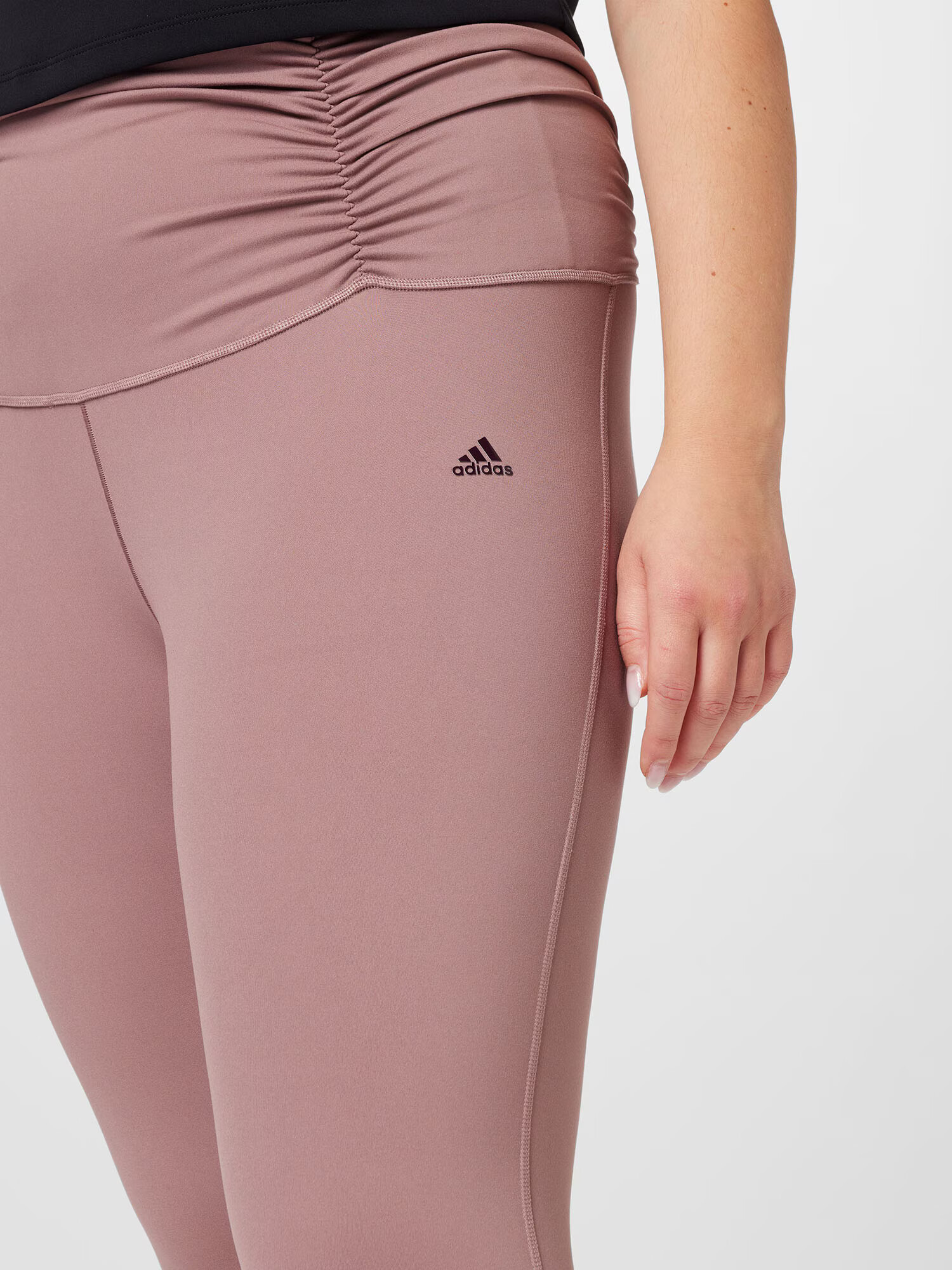 ADIDAS SPORTSWEAR Pantaloni sport 'Studio Gathered ' maro ruginiu / alb - Pled.ro