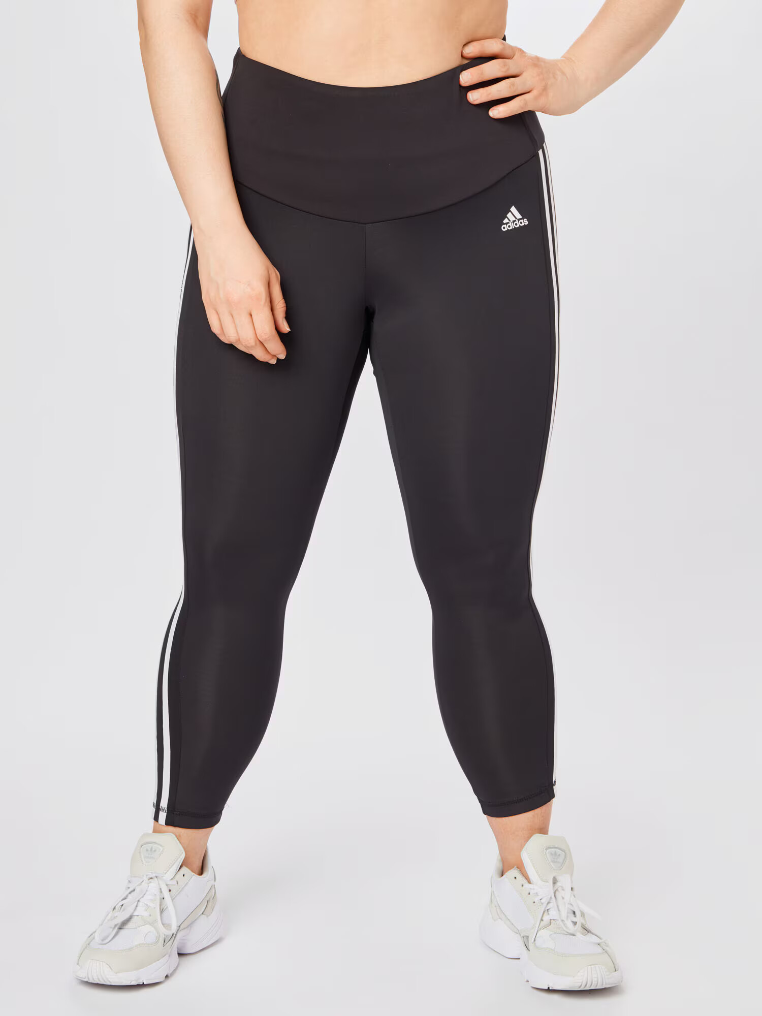 ADIDAS SPORTSWEAR Pantaloni sport 'Designed To Move High-Rise 3-Stripes ' negru / alb - Pled.ro