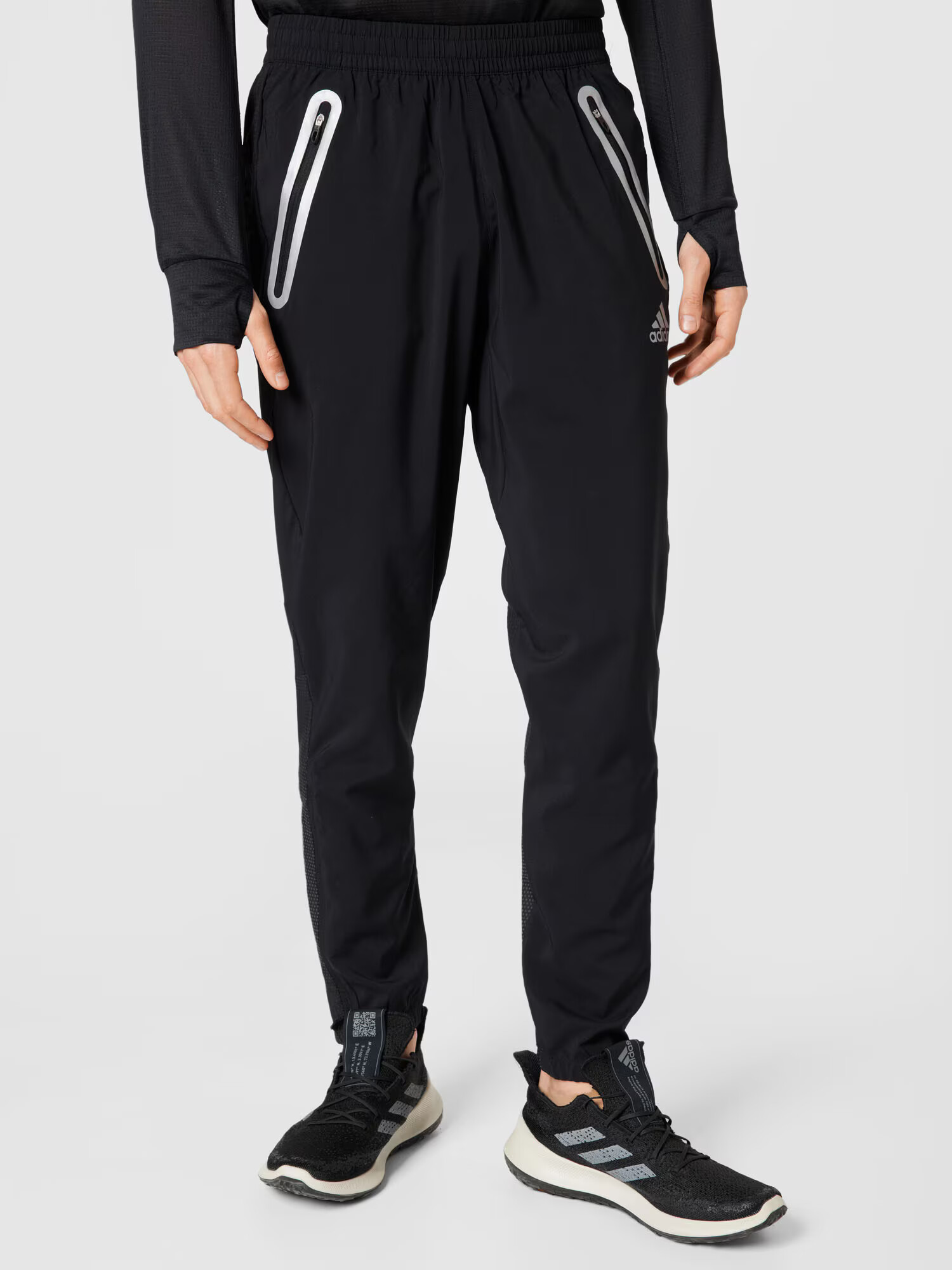 ADIDAS SPORTSWEAR Pantaloni sport negru / alb - Pled.ro