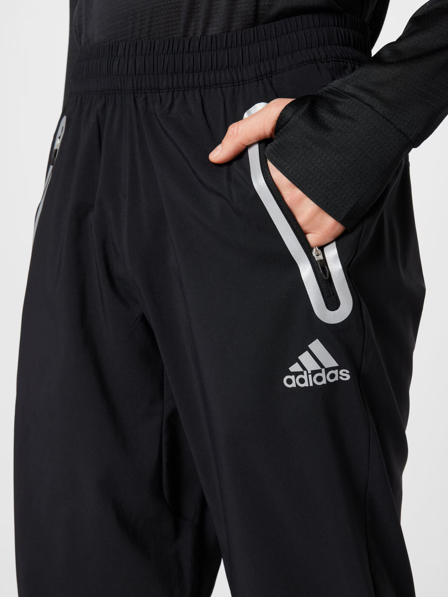 ADIDAS SPORTSWEAR Pantaloni sport negru / alb - Pled.ro