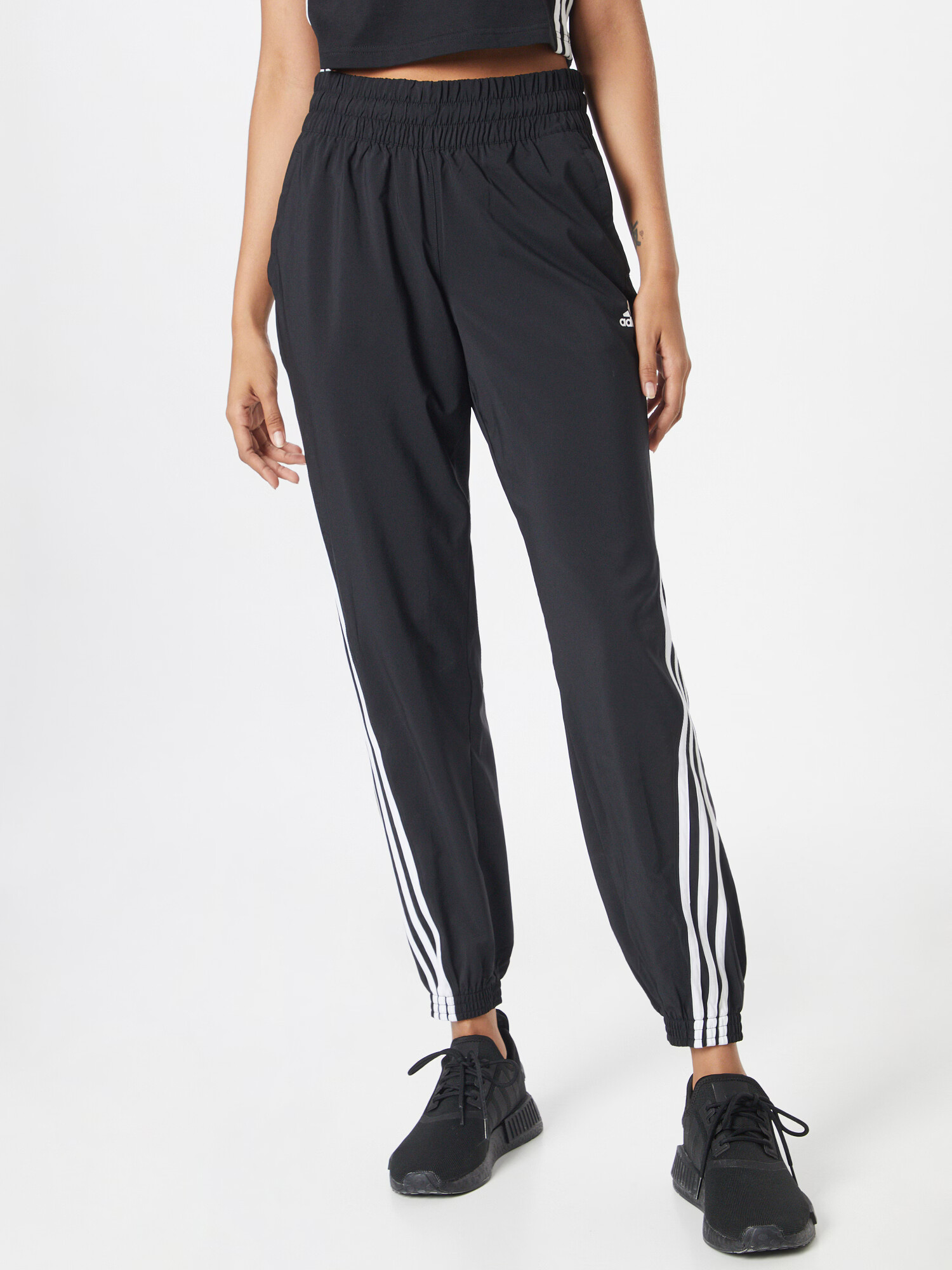 ADIDAS SPORTSWEAR Pantaloni sport negru / alb - Pled.ro