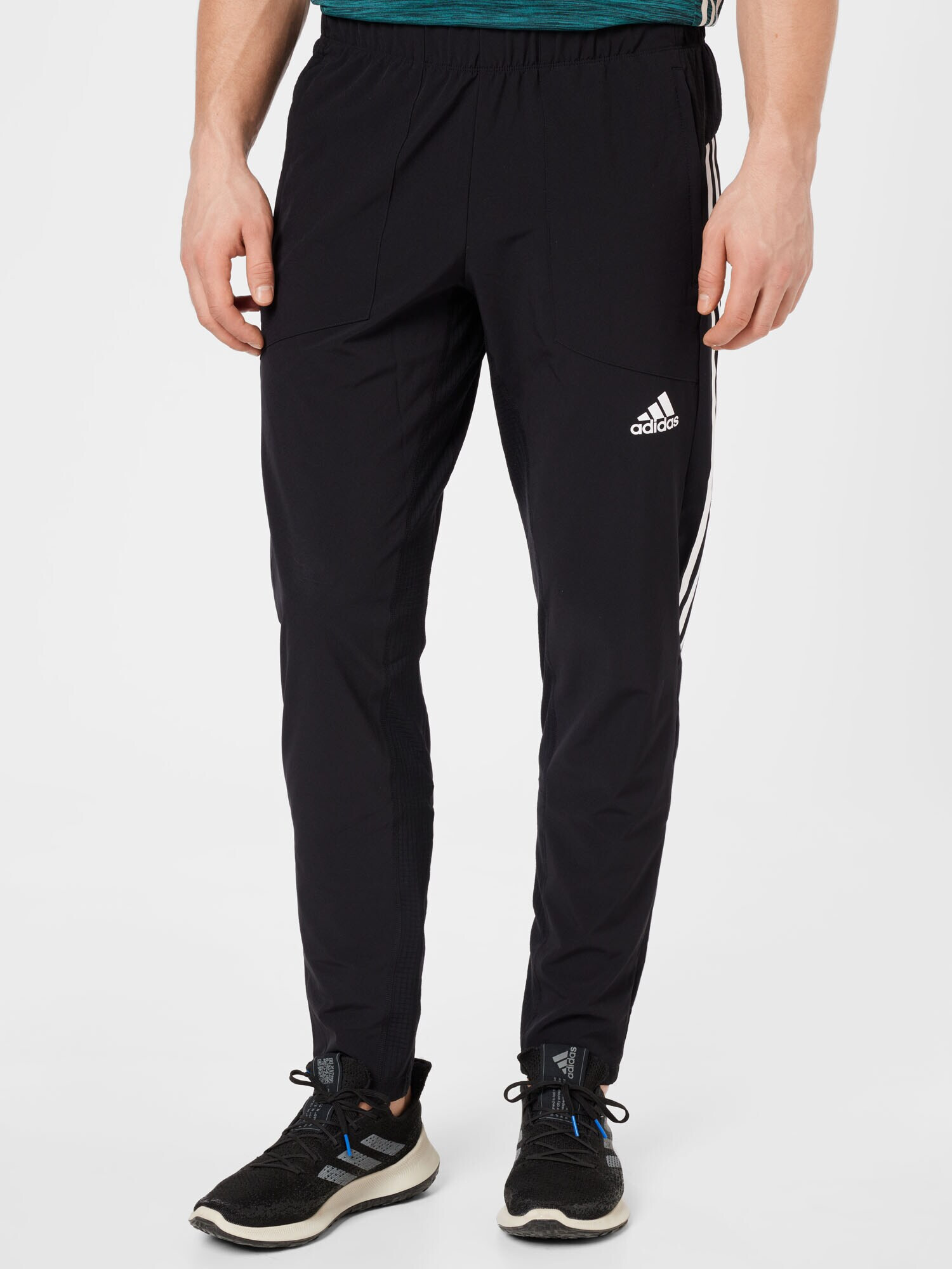 ADIDAS SPORTSWEAR Pantaloni sport negru / alb - Pled.ro