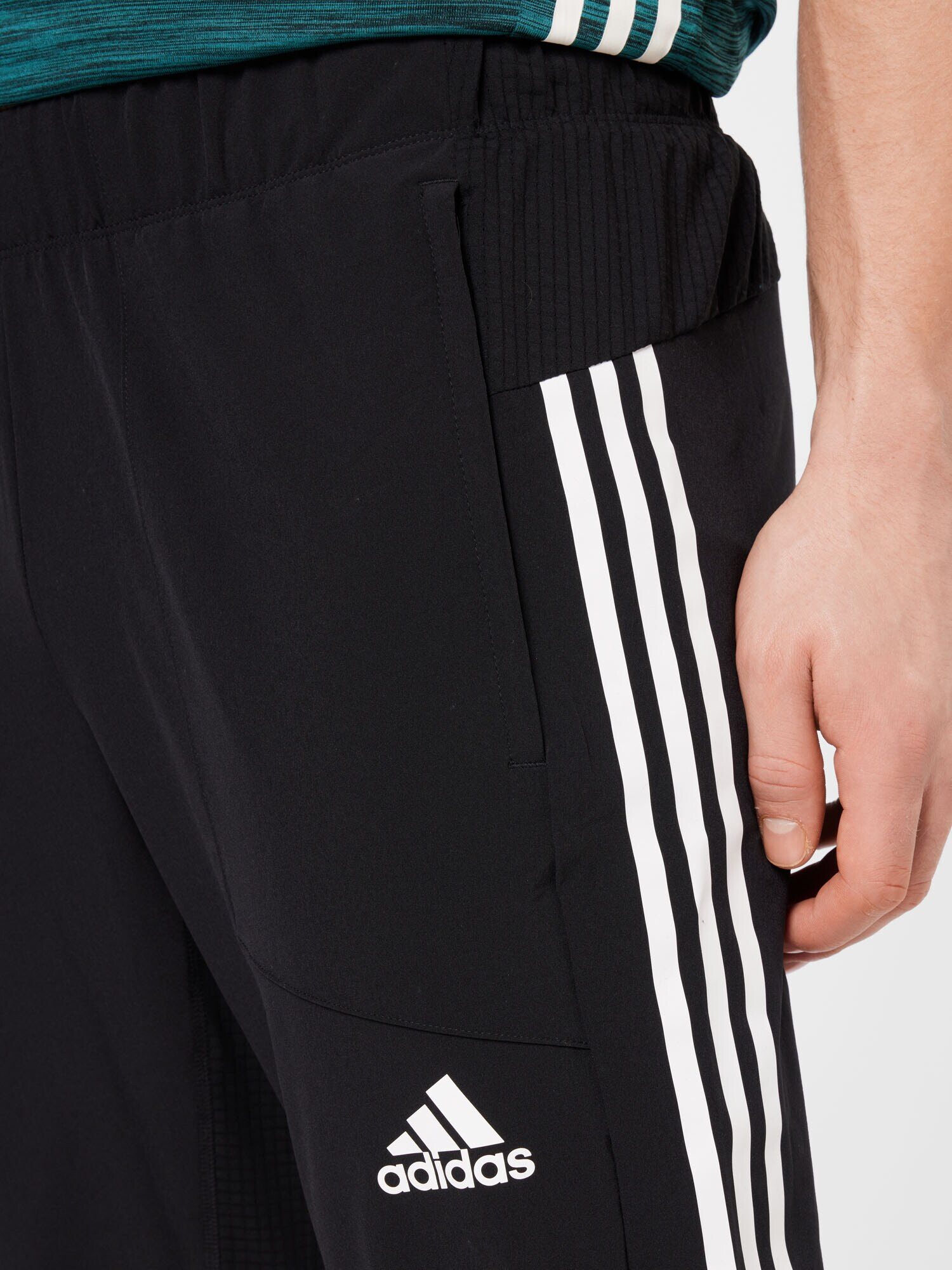 ADIDAS SPORTSWEAR Pantaloni sport negru / alb - Pled.ro