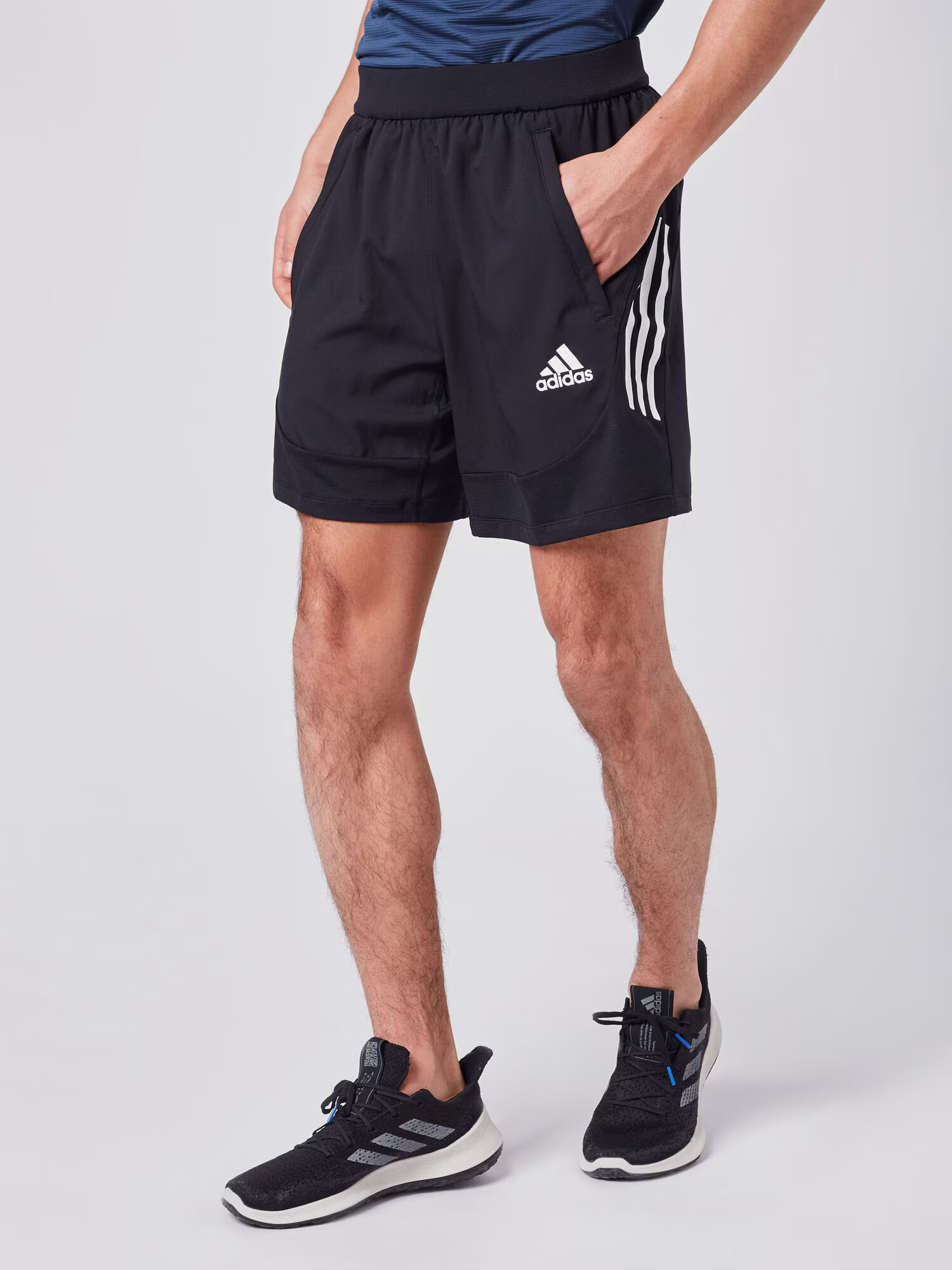 ADIDAS SPORTSWEAR Pantaloni sport negru / alb - Pled.ro