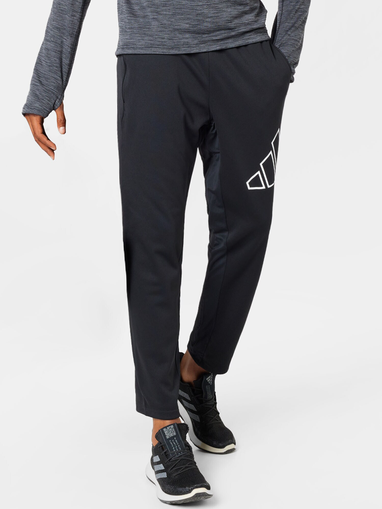 ADIDAS PERFORMANCE Pantaloni sport negru / alb - Pled.ro