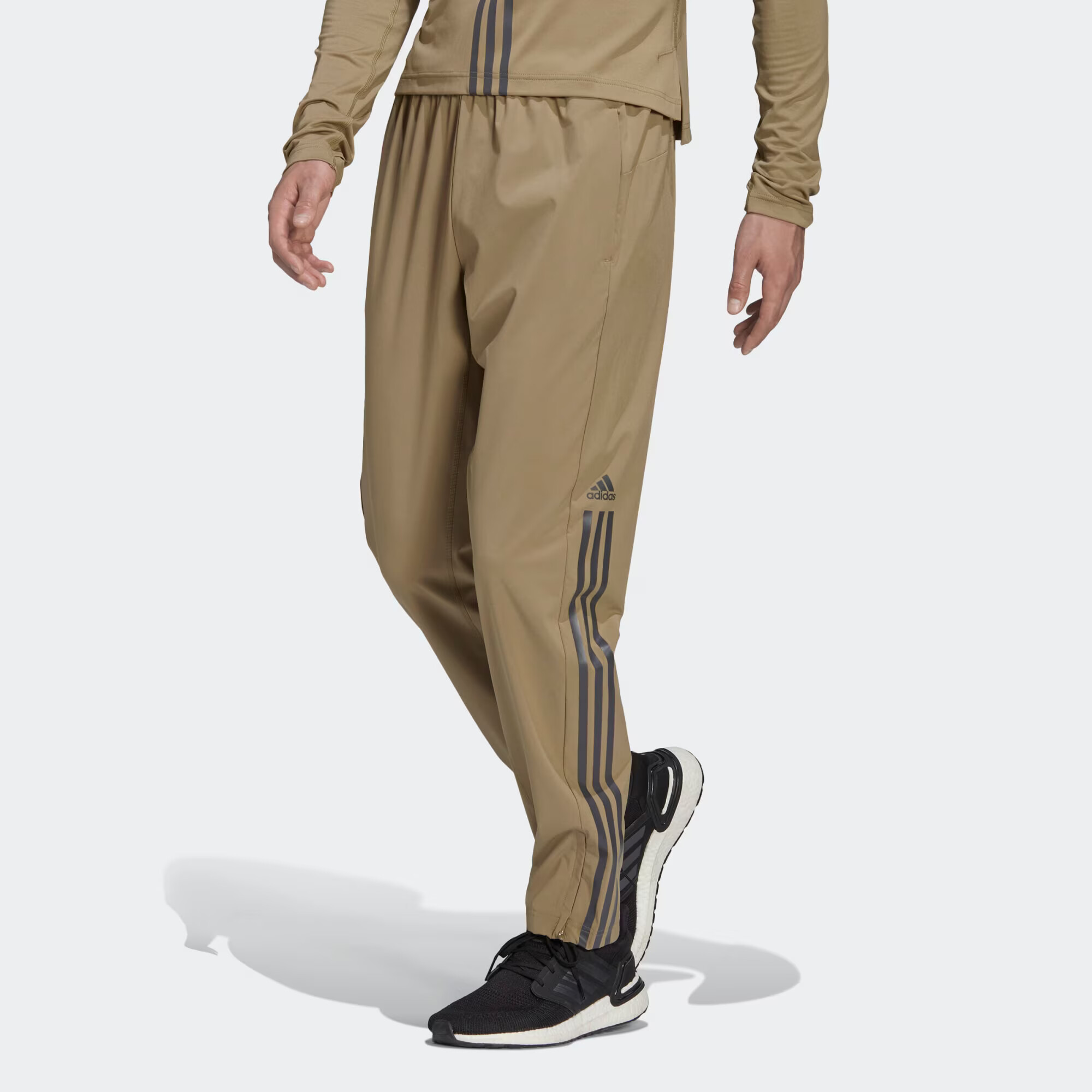 ADIDAS SPORTSWEAR Pantaloni sport 'Alphastrength Zip' oliv / negru - Pled.ro