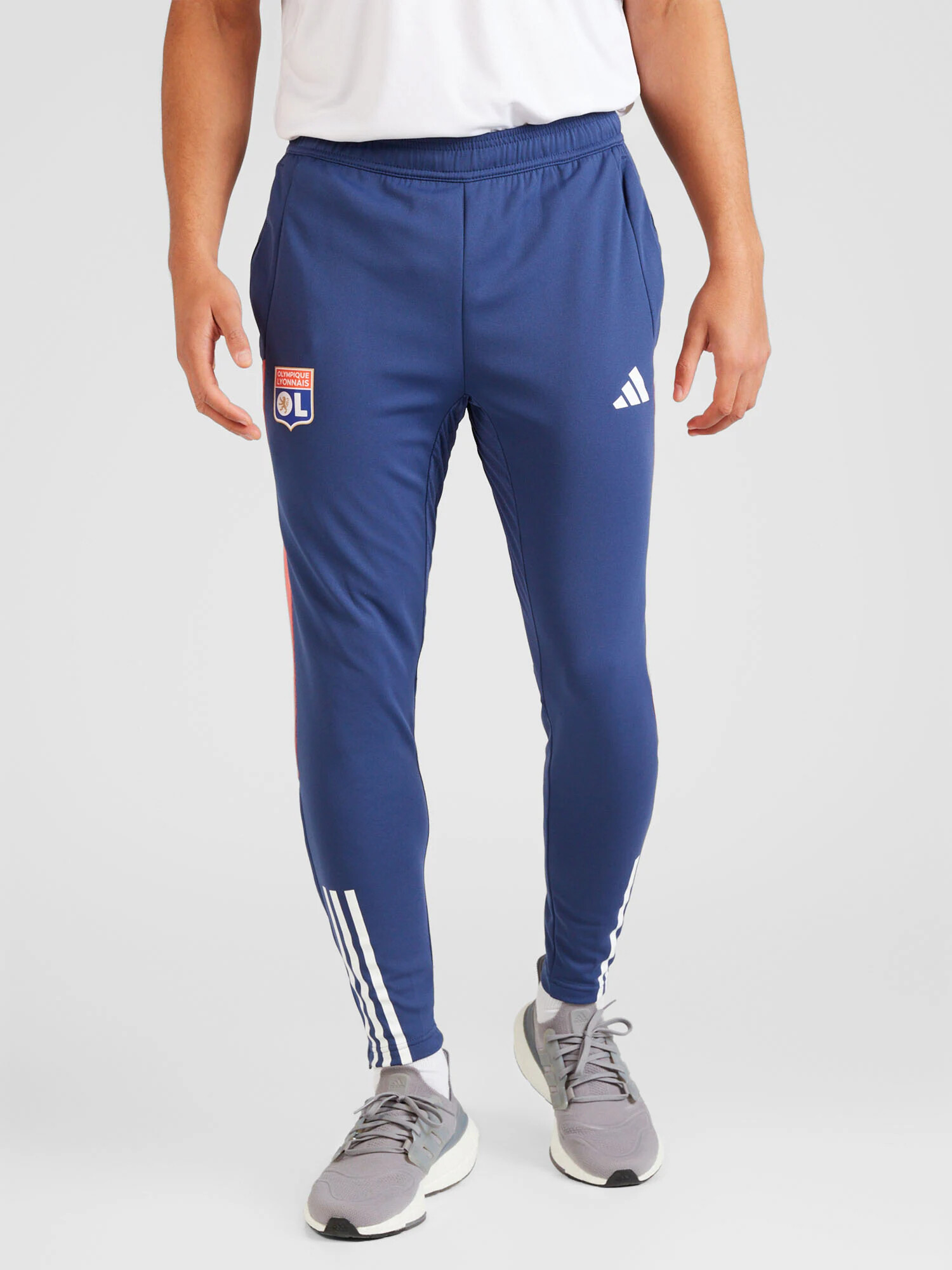 ADIDAS PERFORMANCE Pantaloni sport 'Olympique Lyon Tiro 23' albastru marin / roz / alb - Pled.ro