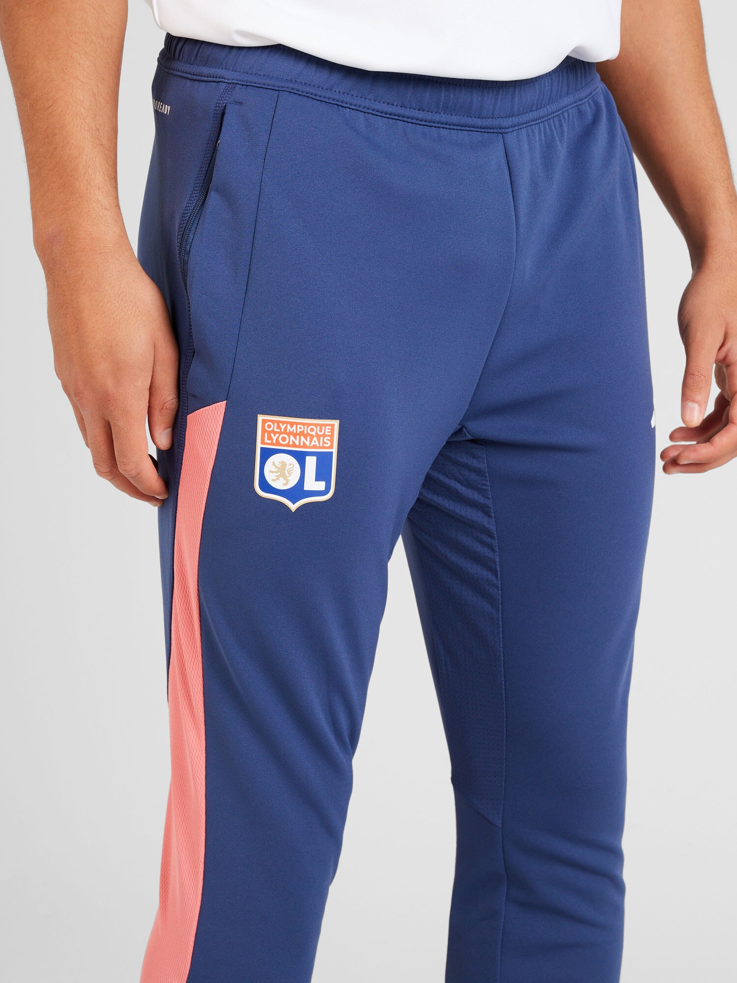 ADIDAS PERFORMANCE Pantaloni sport 'Olympique Lyon Tiro 23' albastru marin / roz / alb - Pled.ro