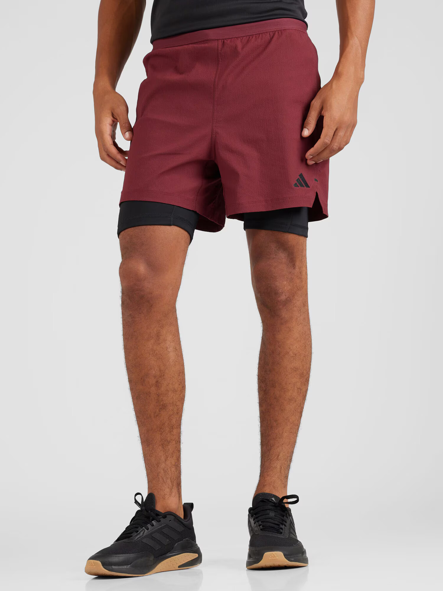 ADIDAS PERFORMANCE Pantaloni sport 'Power Workout' roșu bordeaux / negru - Pled.ro