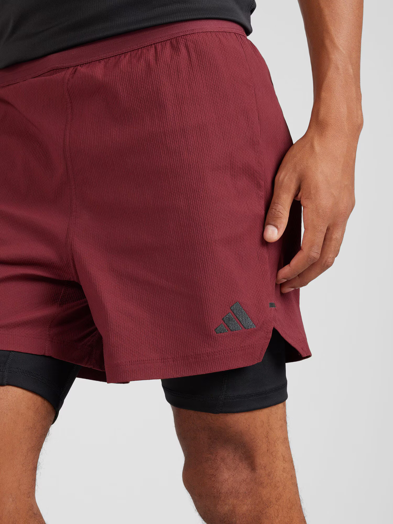 ADIDAS PERFORMANCE Pantaloni sport 'Power Workout' roșu bordeaux / negru - Pled.ro