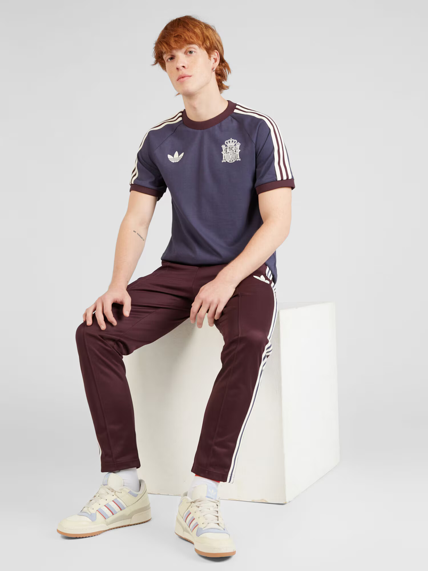 ADIDAS PERFORMANCE Pantaloni sport roșu carmin / alb - Pled.ro