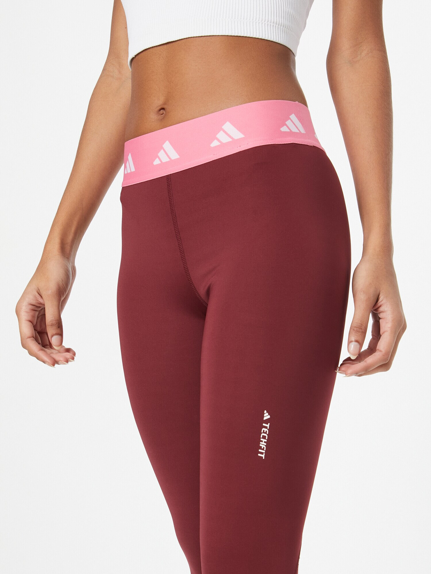 ADIDAS PERFORMANCE Pantaloni sport 'Techfit' roz / roșu - Pled.ro