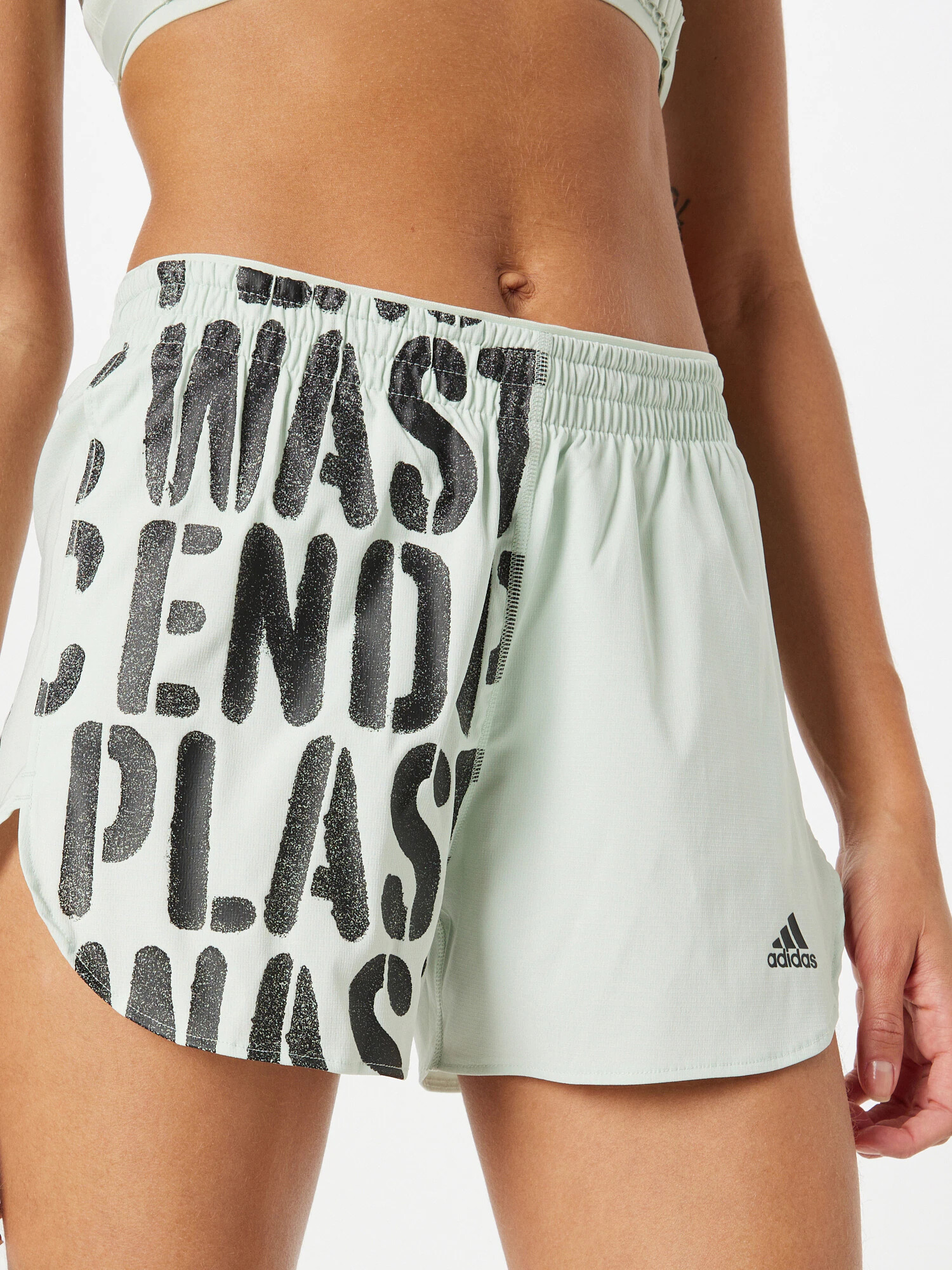 ADIDAS SPORTSWEAR Pantaloni sport 'Run Fast' verde mentă / alb - Pled.ro