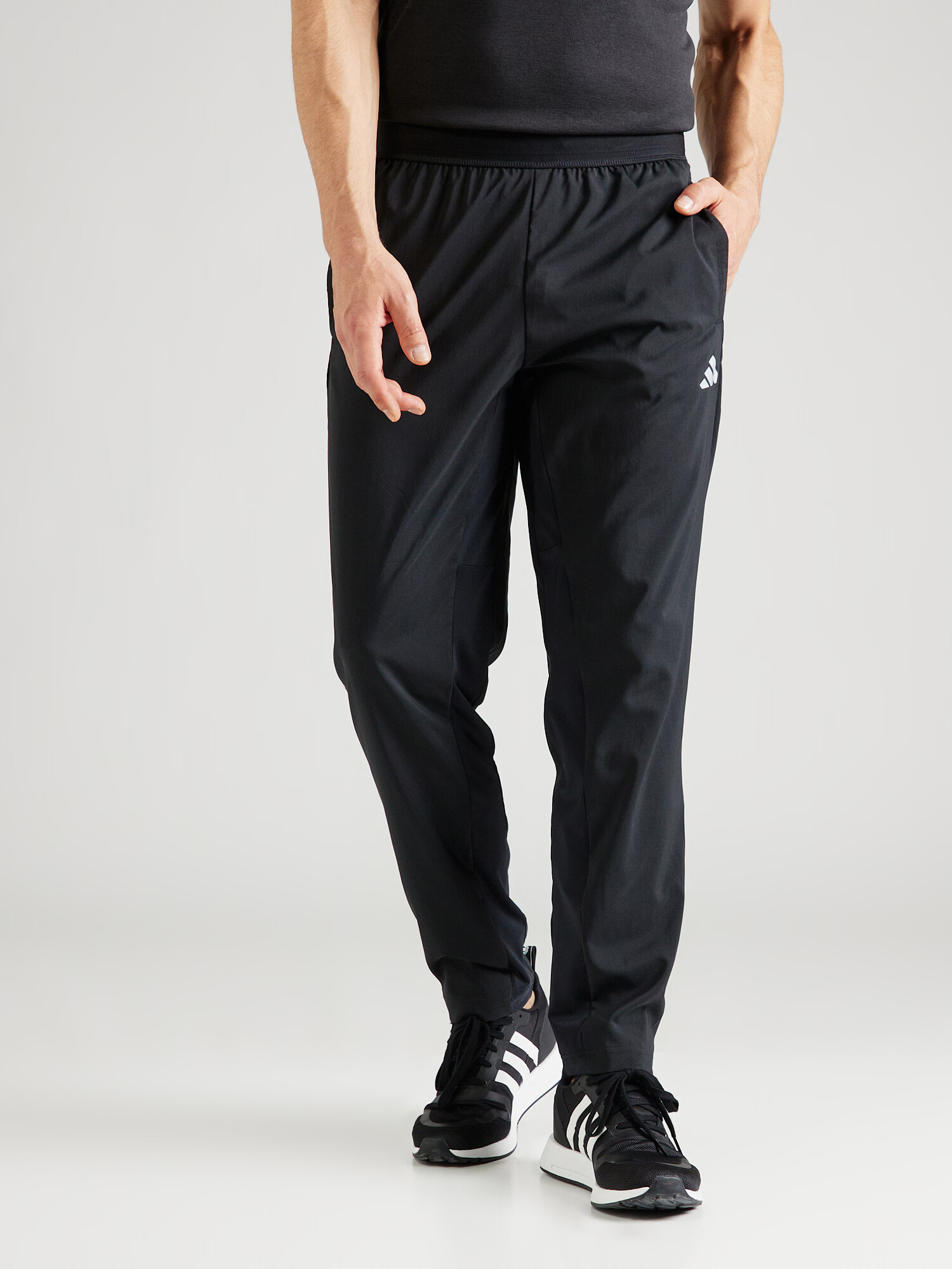 ADIDAS PERFORMANCE Pantaloni sport negru / alb - Pled.ro