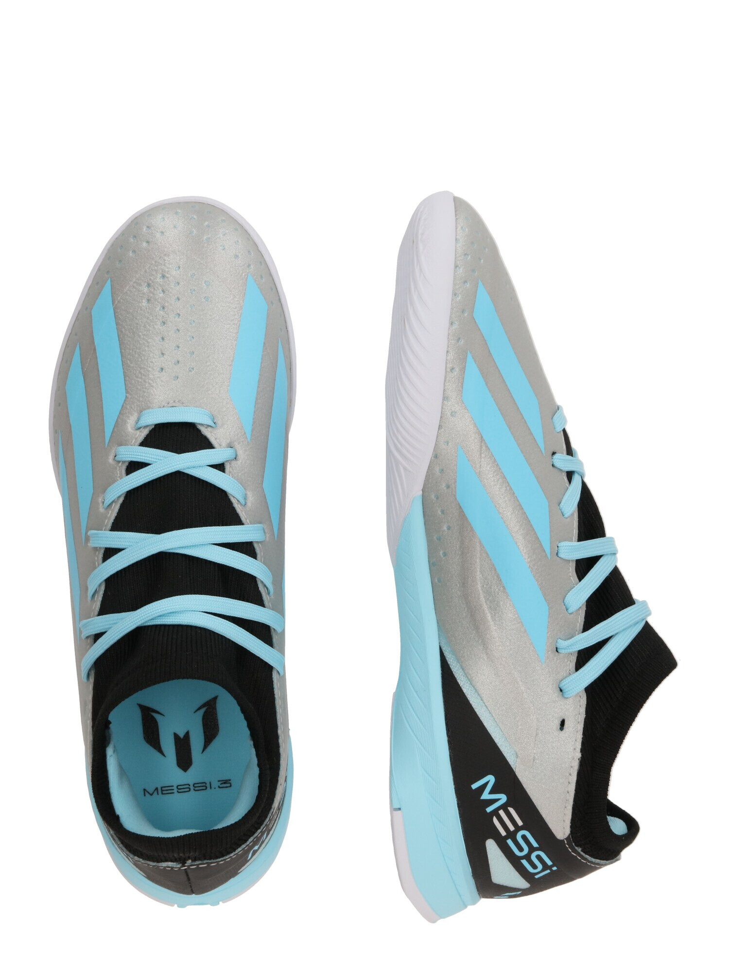 ADIDAS PERFORMANCE Pantofi sport 'X Crazyfast Messi.3 Indoor' albastru deschis / negru / argintiu - Pled.ro