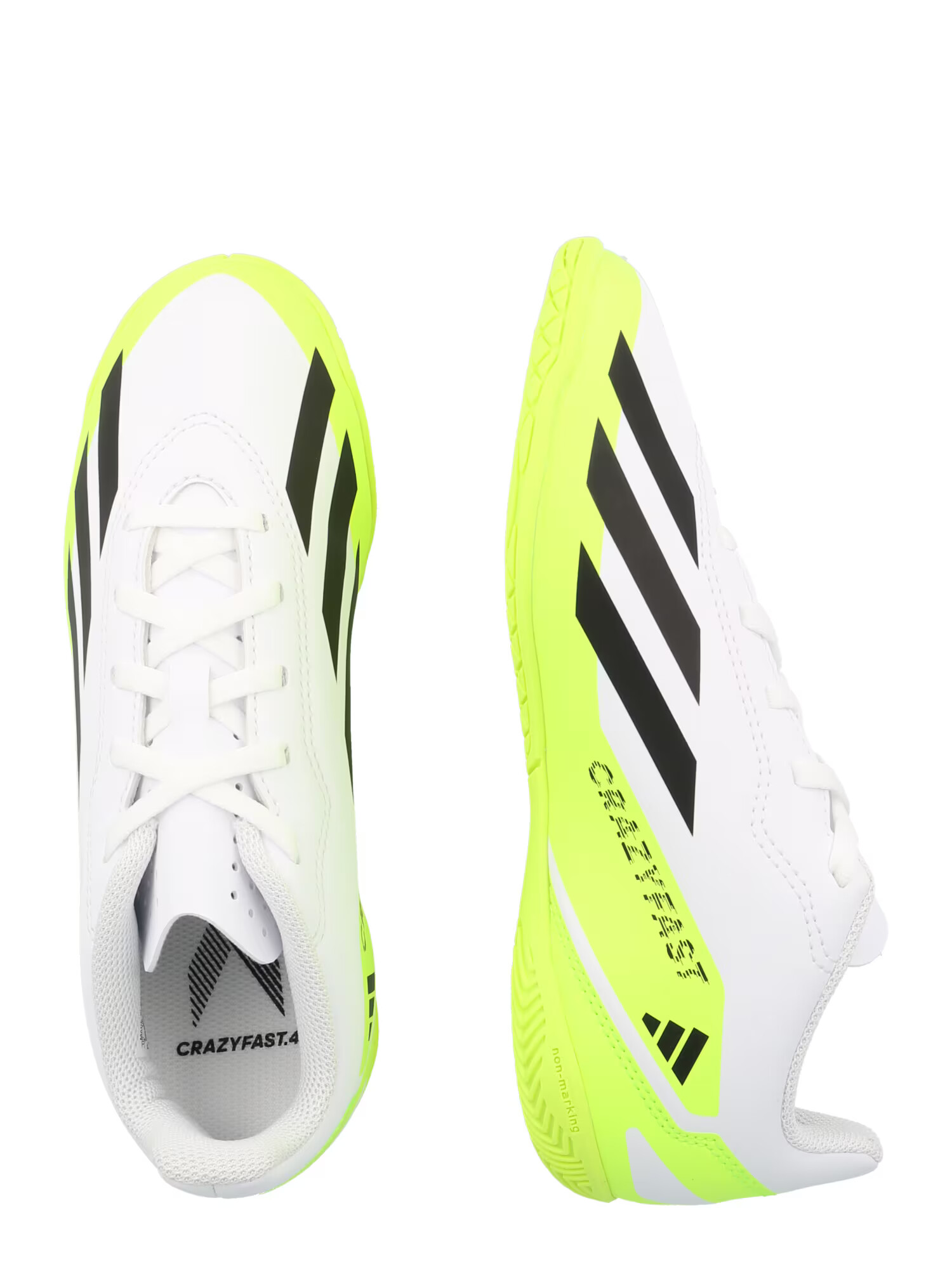 ADIDAS PERFORMANCE Pantofi sport 'X Crazyfast.4 Indoor Boots' verde neon / negru / alb - Pled.ro