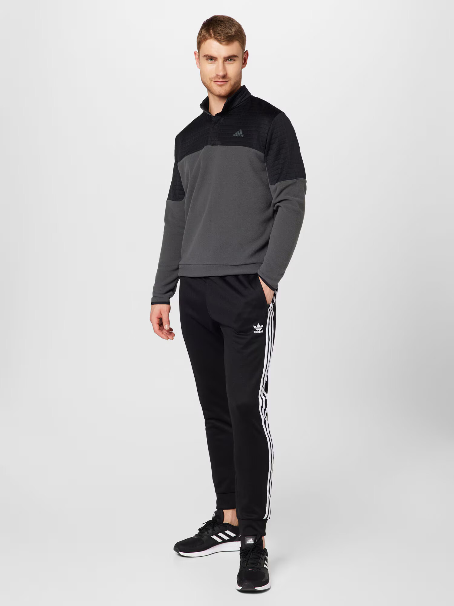 ADIDAS SPORTSWEAR Pulovere sport gri / negru - Pled.ro