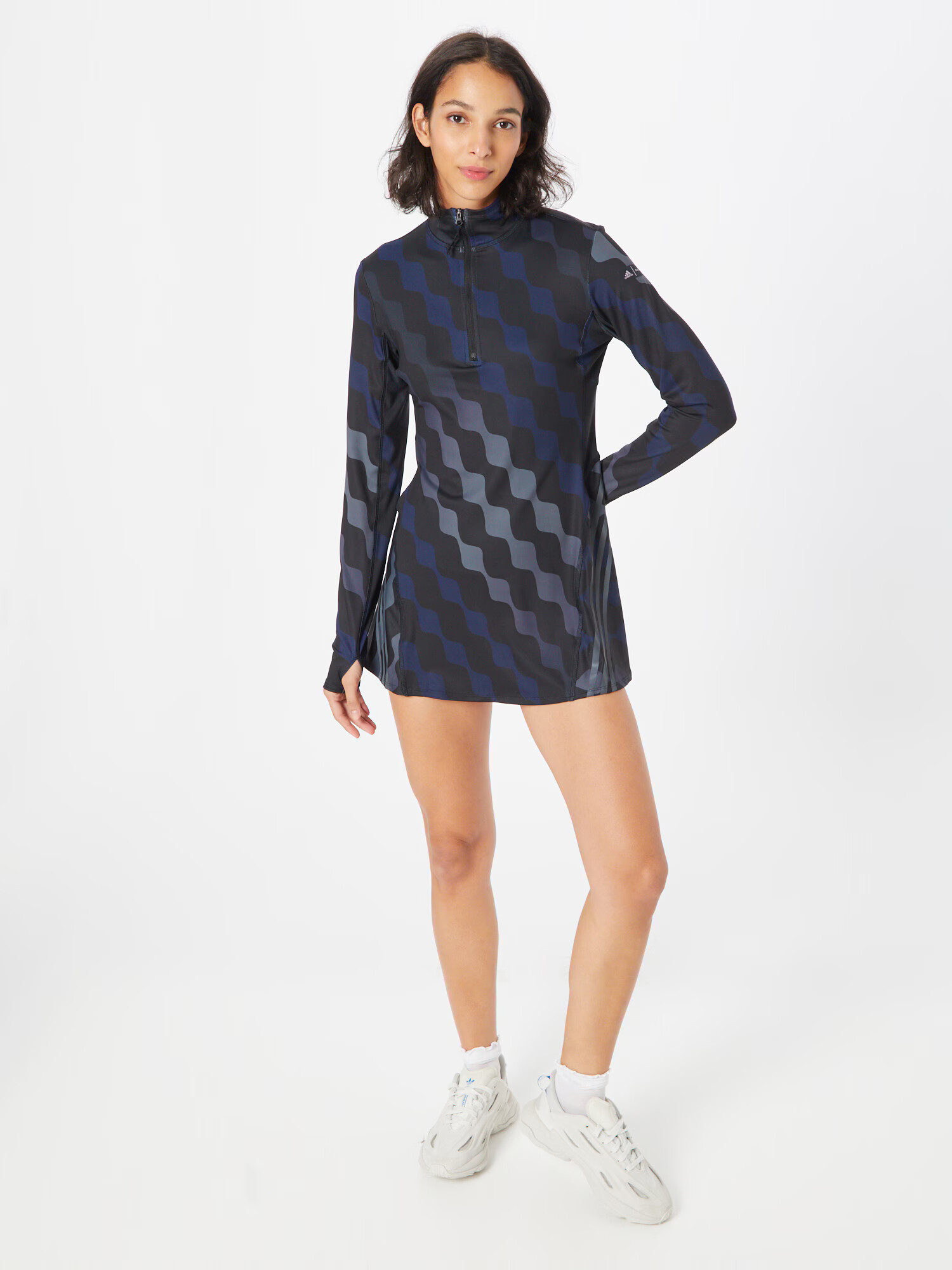 ADIDAS PERFORMANCE Rochie sport 'Marimekko Run 3-Stripes' bleumarin / gri / negru - Pled.ro