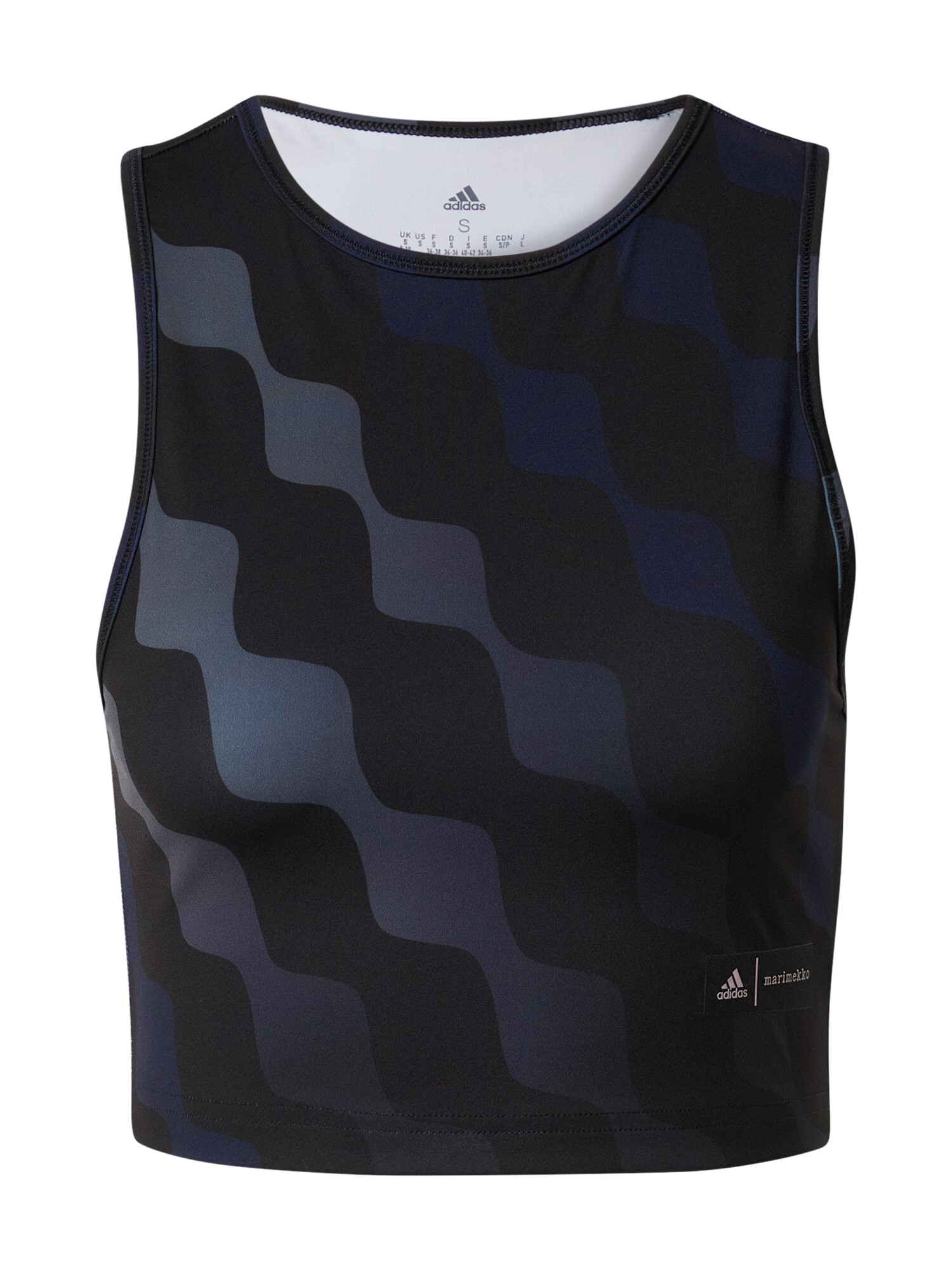 ADIDAS SPORTSWEAR Sport top 'Marimekko Train Icons Print' albastru gențiană / gri / gri piatră / negru / alb - Pled.ro