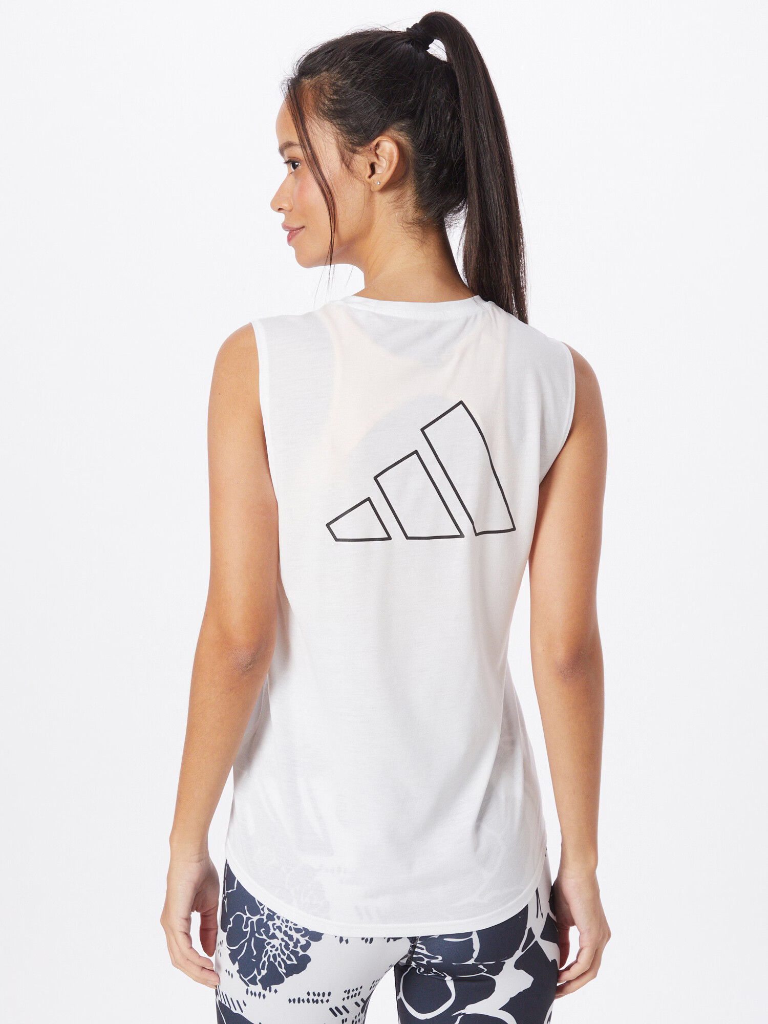 ADIDAS SPORTSWEAR Sport top 'Run Icons Muscle' gri închis / alb - Pled.ro