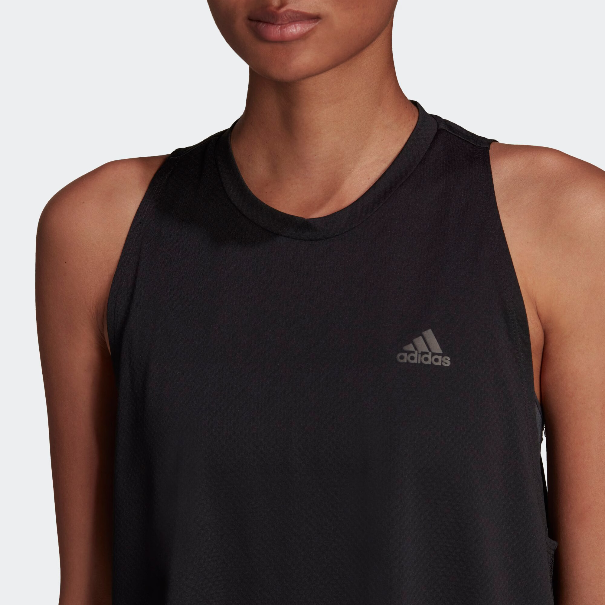 ADIDAS SPORTSWEAR Sport top 'Run Icons 3 Bar' gri / negru - Pled.ro