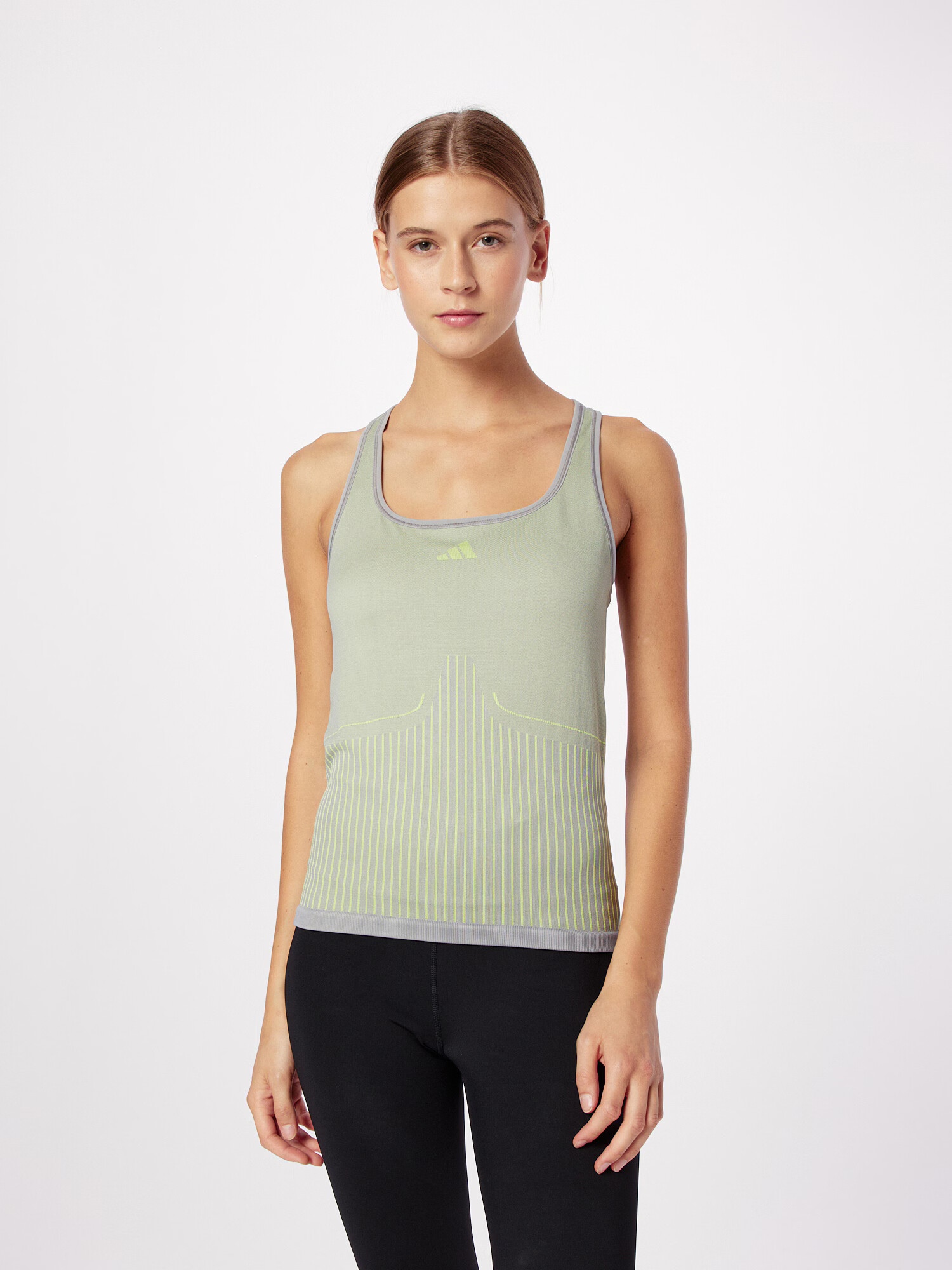 ADIDAS PERFORMANCE Sport top 'Aero' gri piatră / verde deschis - Pled.ro