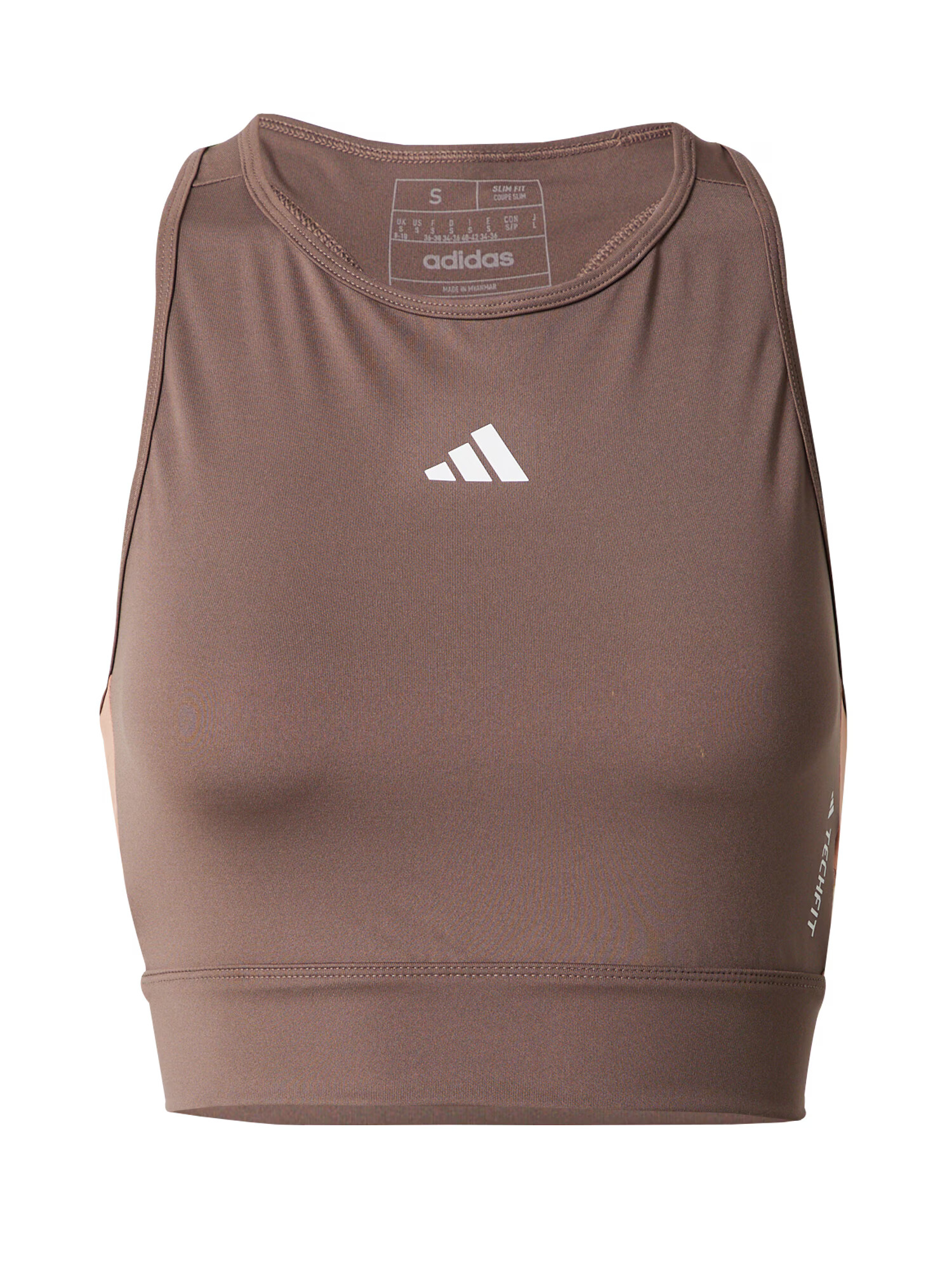 ADIDAS PERFORMANCE Sport top 'Techfit Colorblock ' maro / alb - Pled.ro