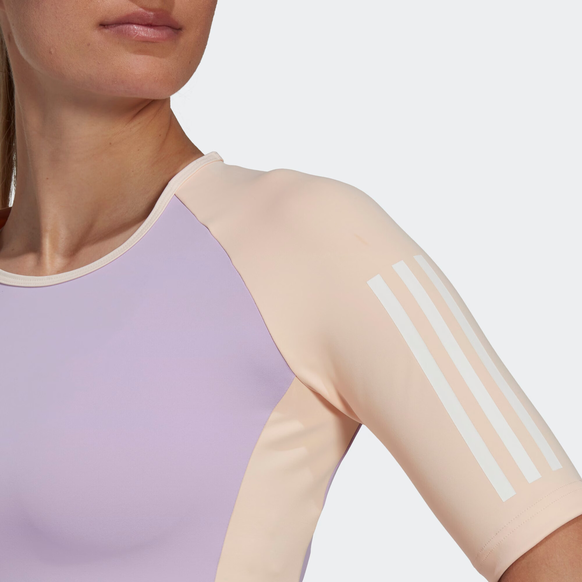 ADIDAS SPORTSWEAR Sport top mov deschis / portocaliu caisă / alb - Pled.ro