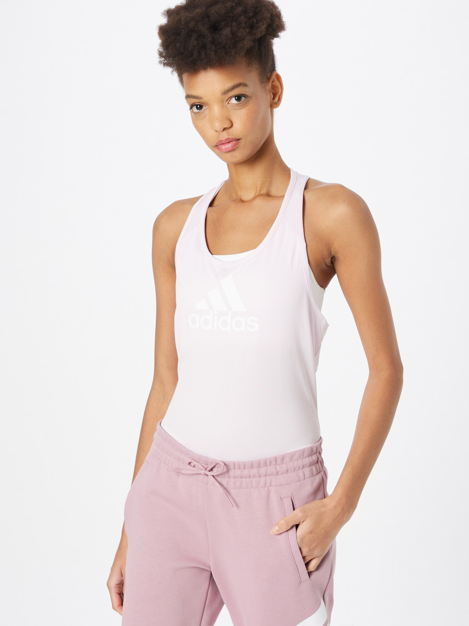 ADIDAS SPORTSWEAR Sport top mov pastel / alb - Pled.ro