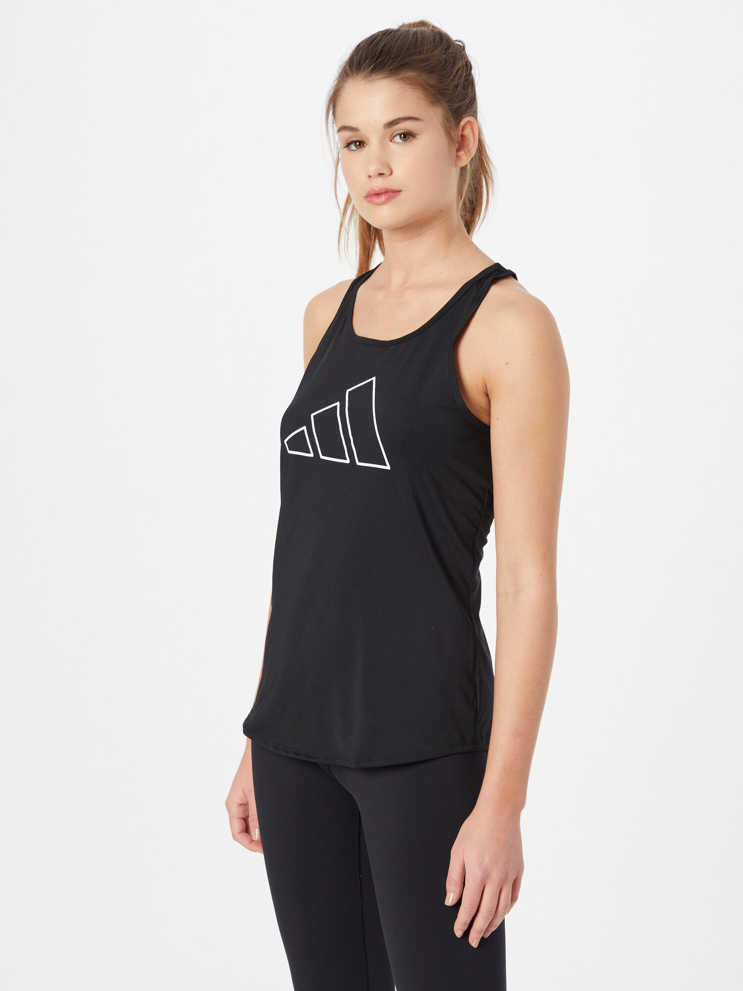 ADIDAS SPORTSWEAR Sport top negru / alb - Pled.ro