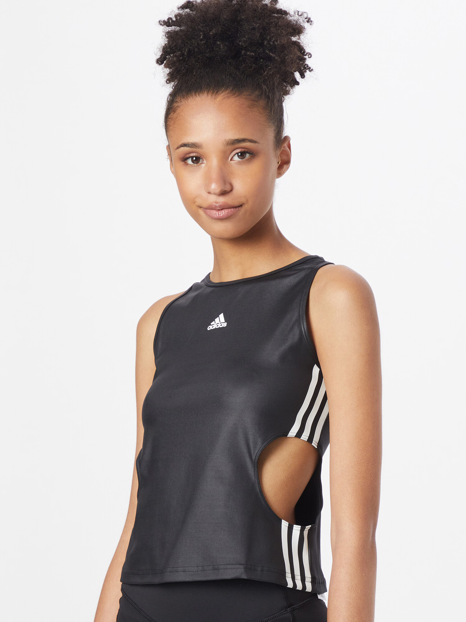 ADIDAS PERFORMANCE Sport top 'Studio' negru / alb - Pled.ro