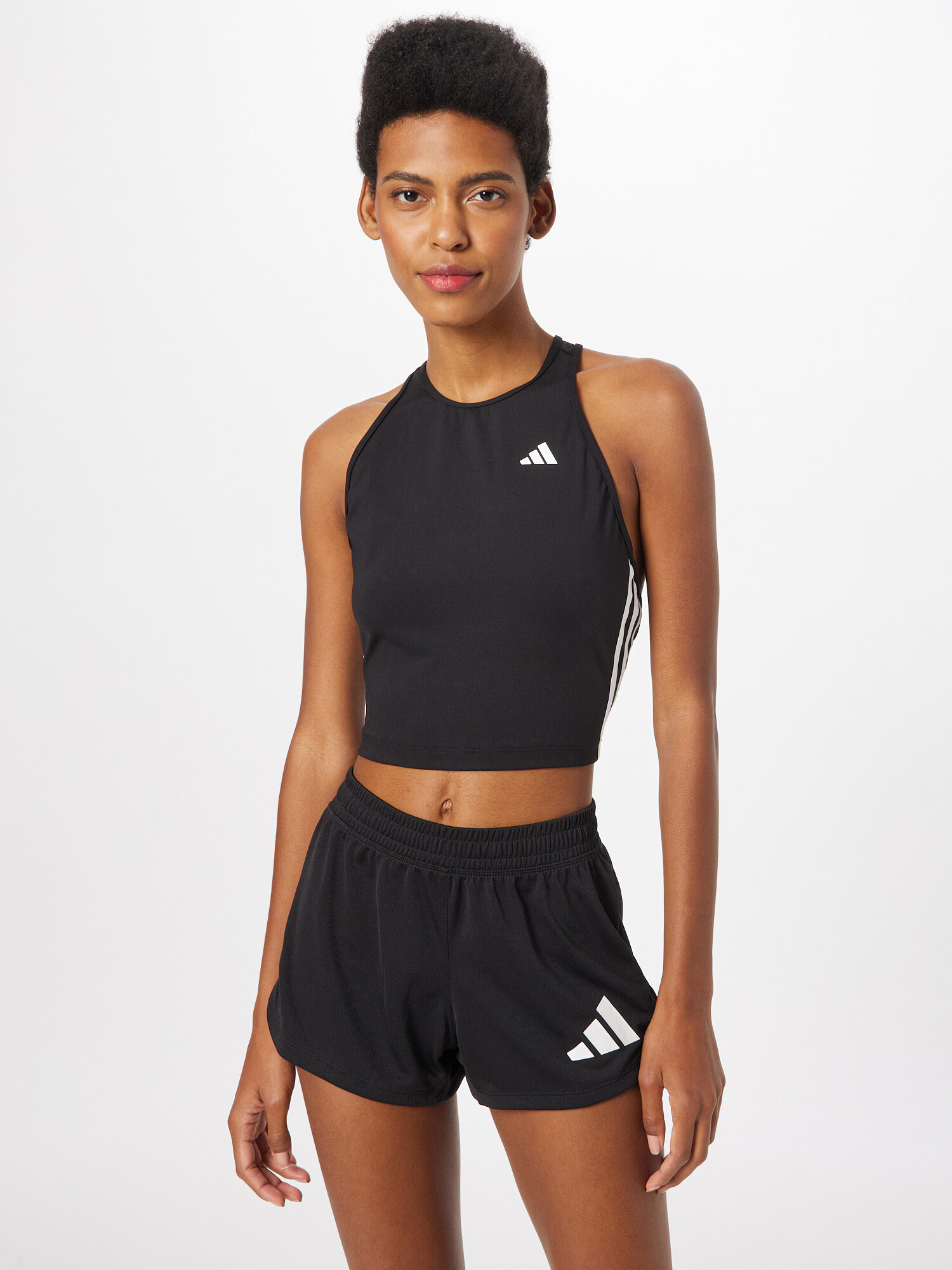 ADIDAS PERFORMANCE Sport top 'Aeroready 3-Stripes ' negru / alb - Pled.ro