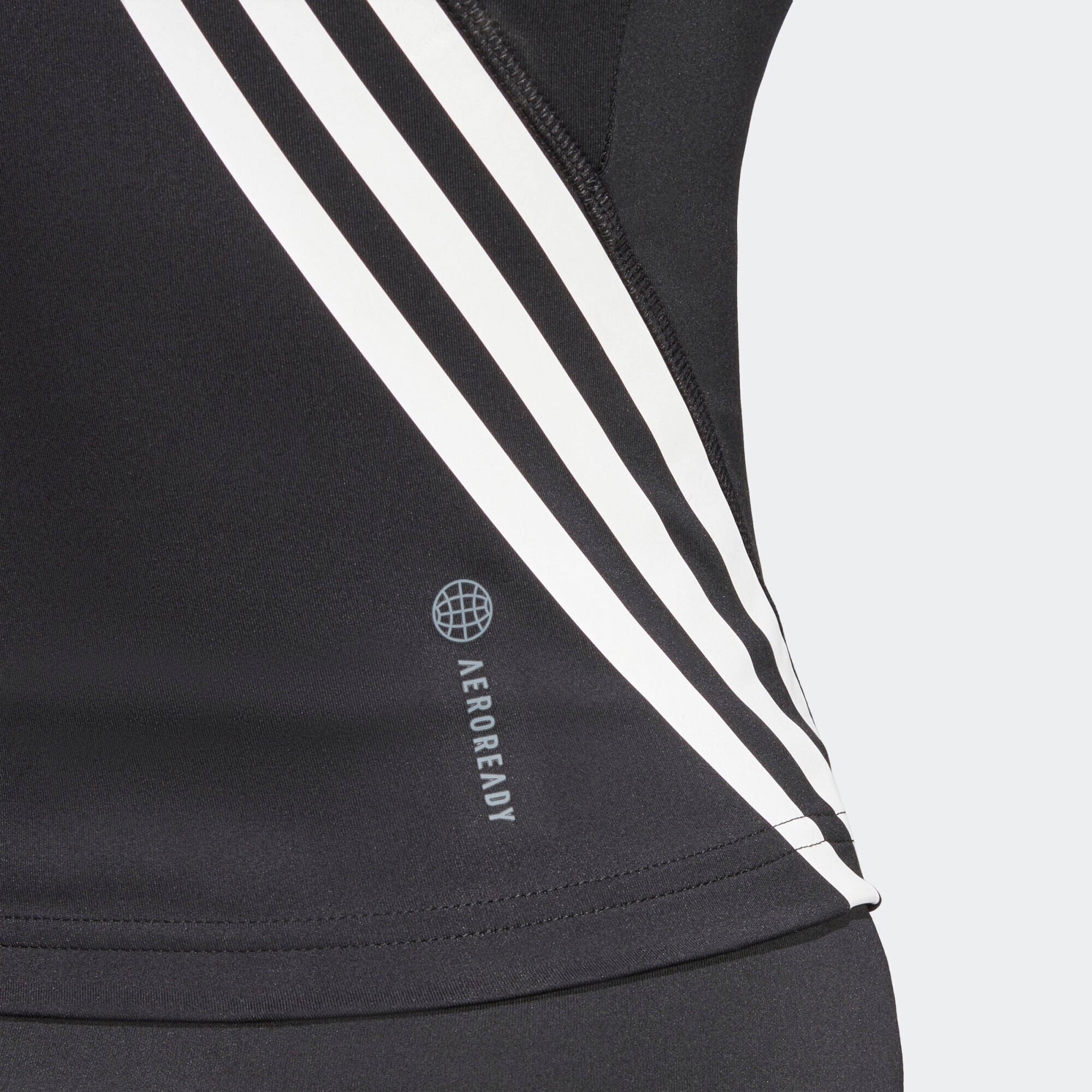 ADIDAS PERFORMANCE Sport top 'Essentials' negru / alb - Pled.ro