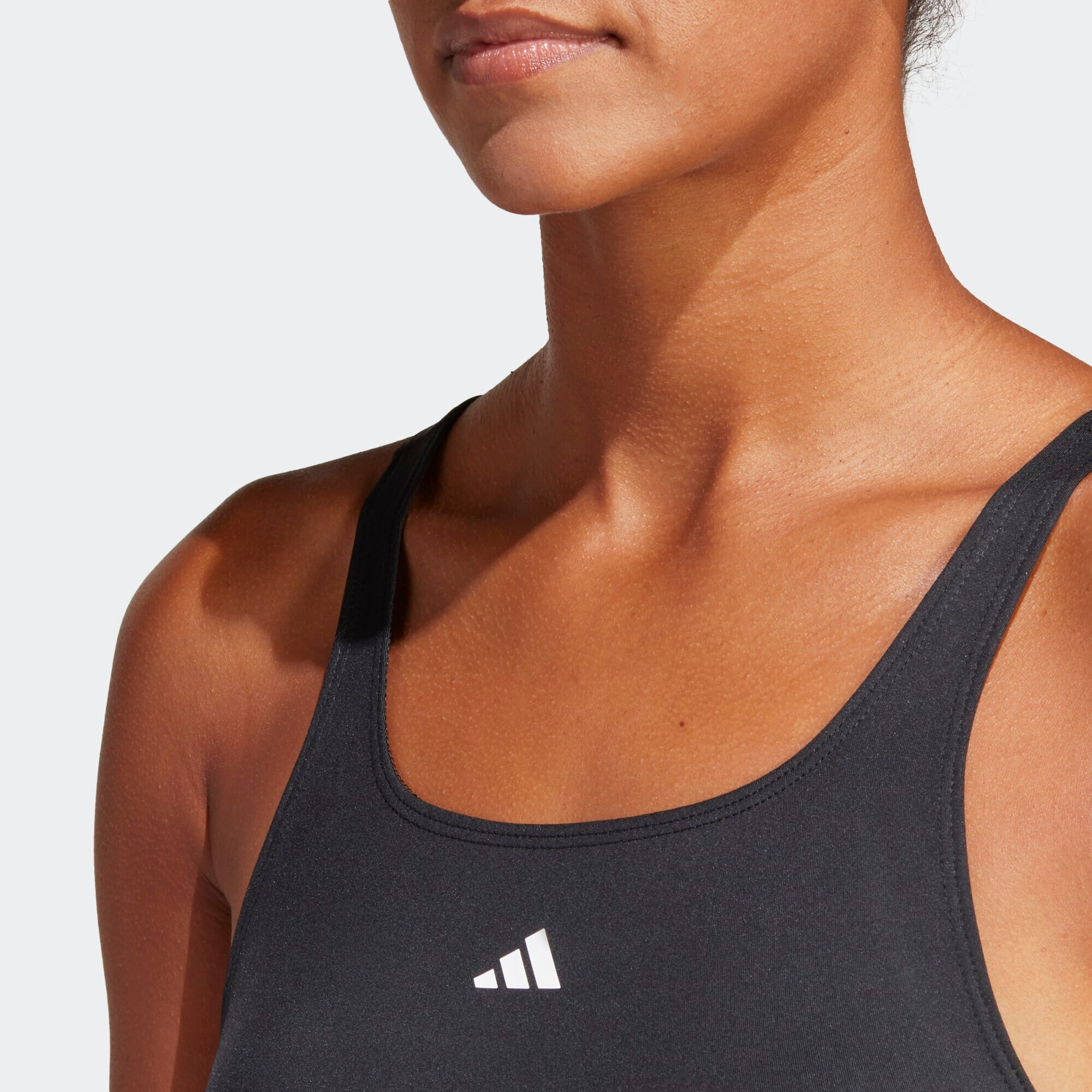 ADIDAS PERFORMANCE Sport top 'Essentials' negru / alb - Pled.ro