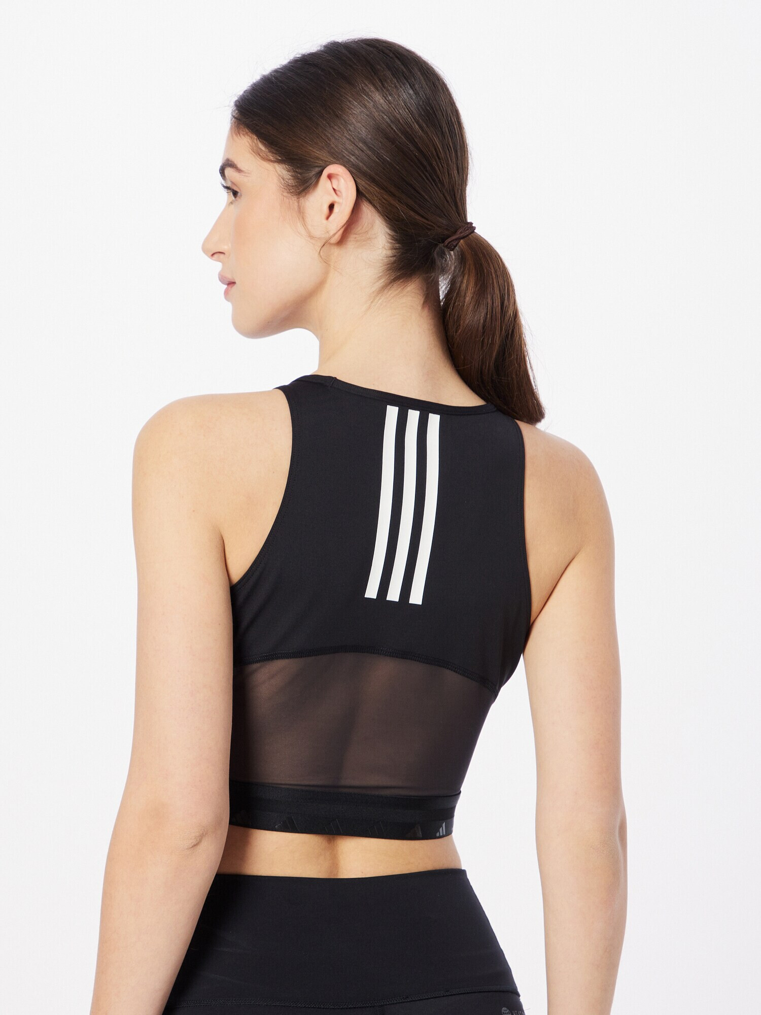 ADIDAS PERFORMANCE Sport top 'Aeroready Hyperglam' negru / alb - Pled.ro