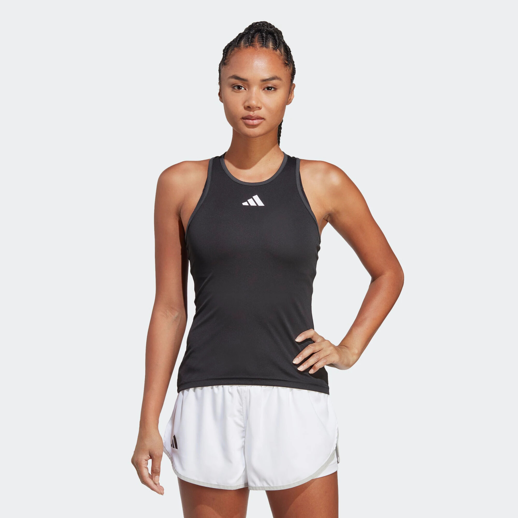 ADIDAS PERFORMANCE Sport top 'Club ' negru / alb - Pled.ro