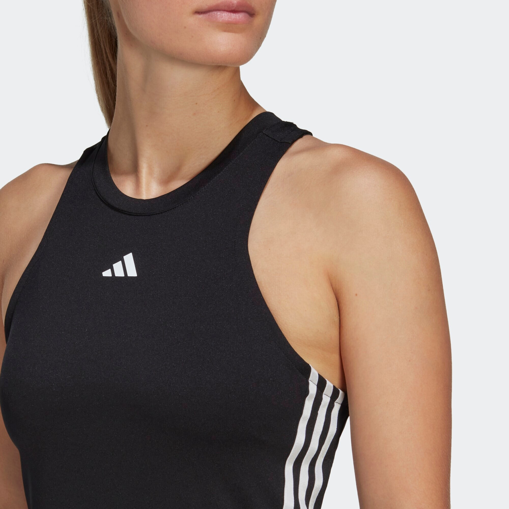 ADIDAS PERFORMANCE Sport top 'Essentials' negru / alb - Pled.ro