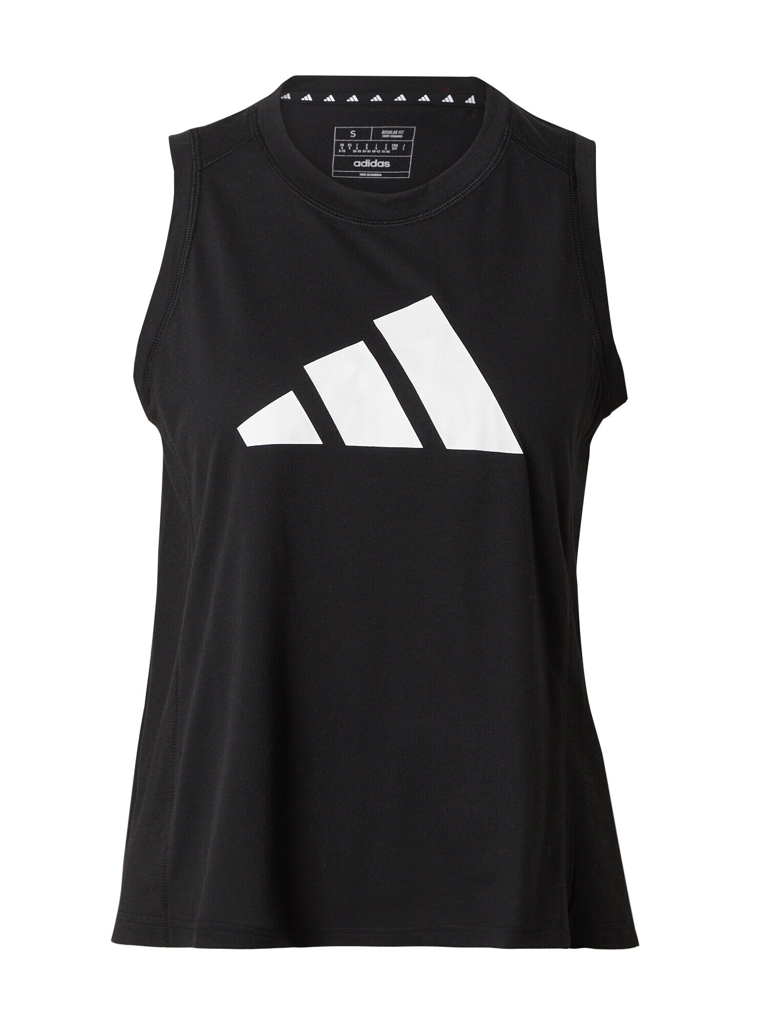 ADIDAS PERFORMANCE Sport top negru / alb - Pled.ro