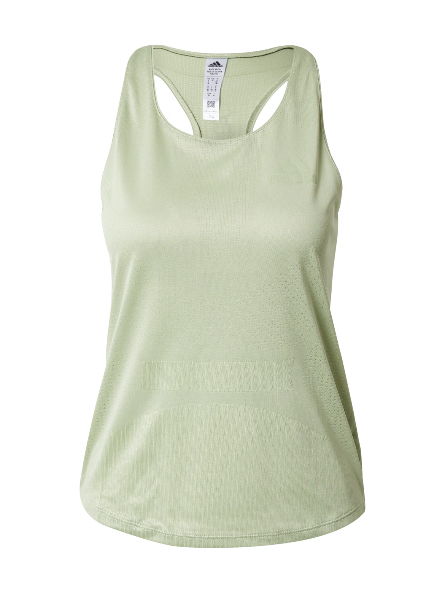 ADIDAS SPORTSWEAR Sport top 'Parley Adizero' verde pastel / alb - Pled.ro