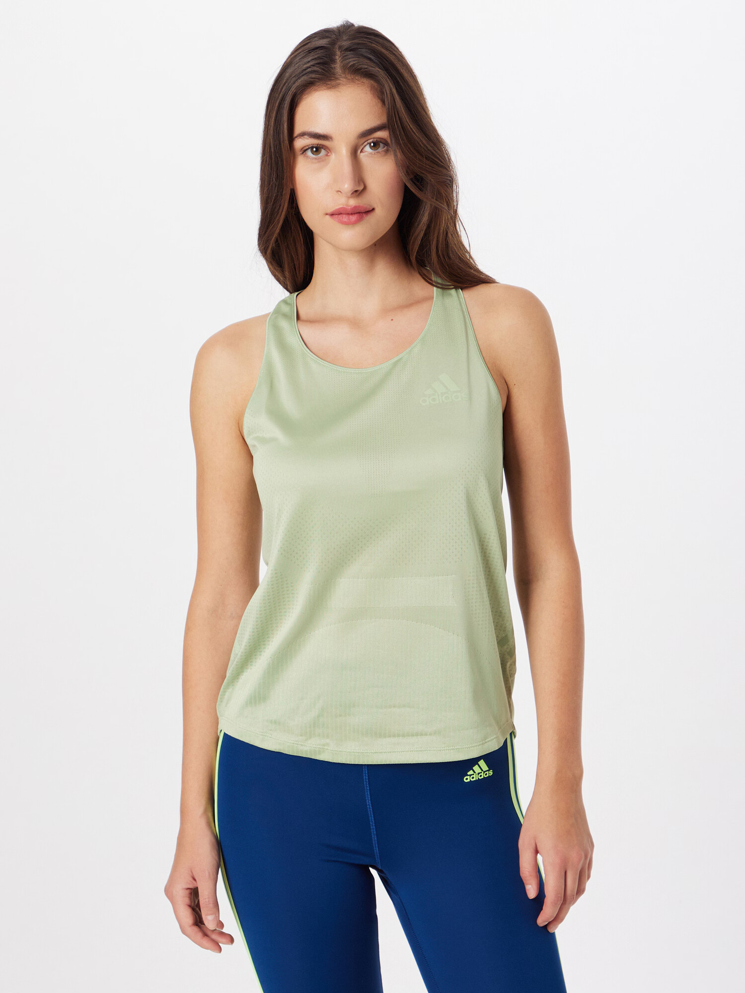 ADIDAS SPORTSWEAR Sport top 'Parley Adizero' verde pastel / alb - Pled.ro