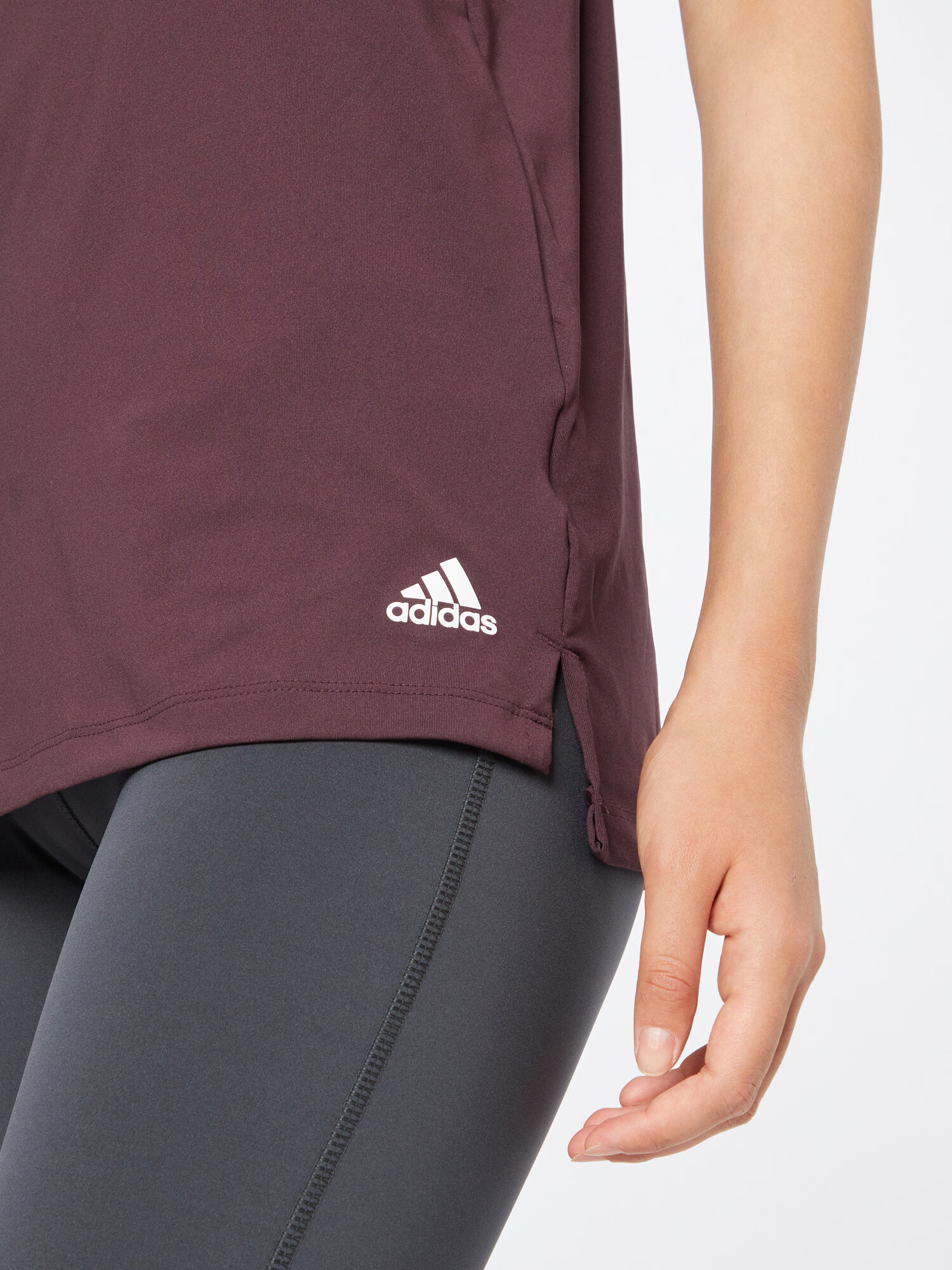 ADIDAS SPORTSWEAR Sport top roșu bordeaux / alb - Pled.ro