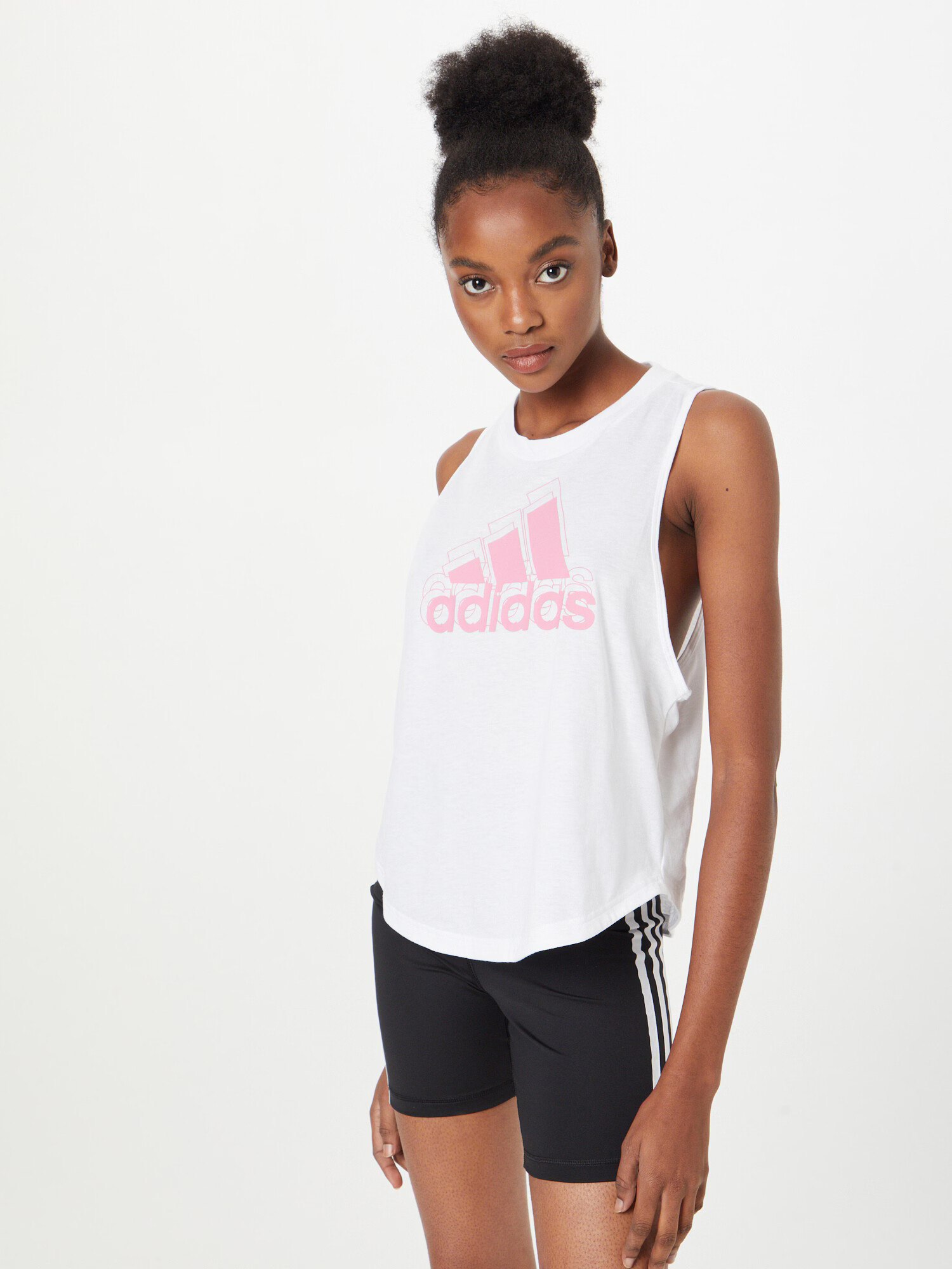 ADIDAS SPORTSWEAR Sport top 'Aeroready Logo Graphic Racerback' roz / alb - Pled.ro