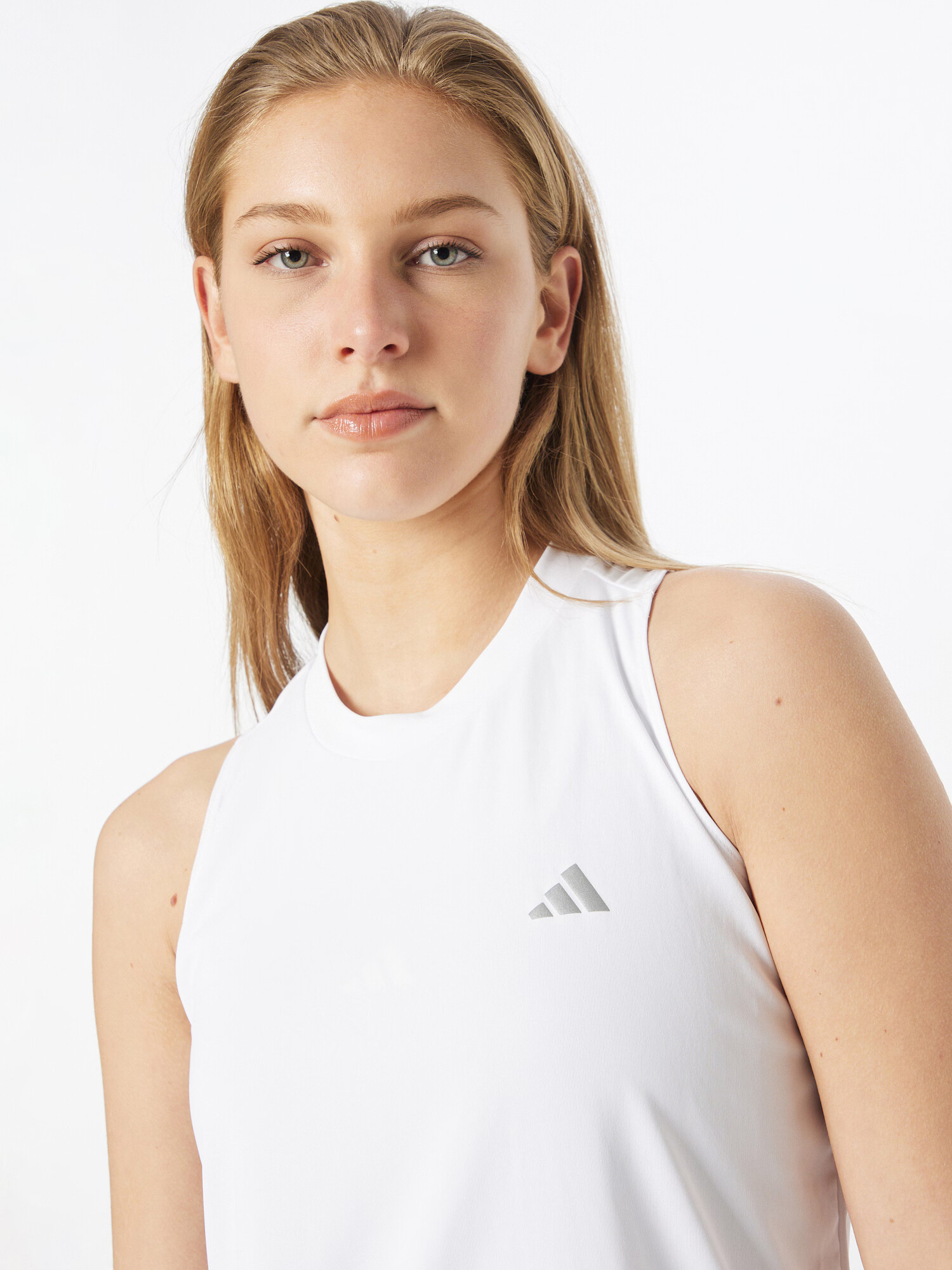 ADIDAS PERFORMANCE Sport top 'Run It' argintiu / alb - Pled.ro