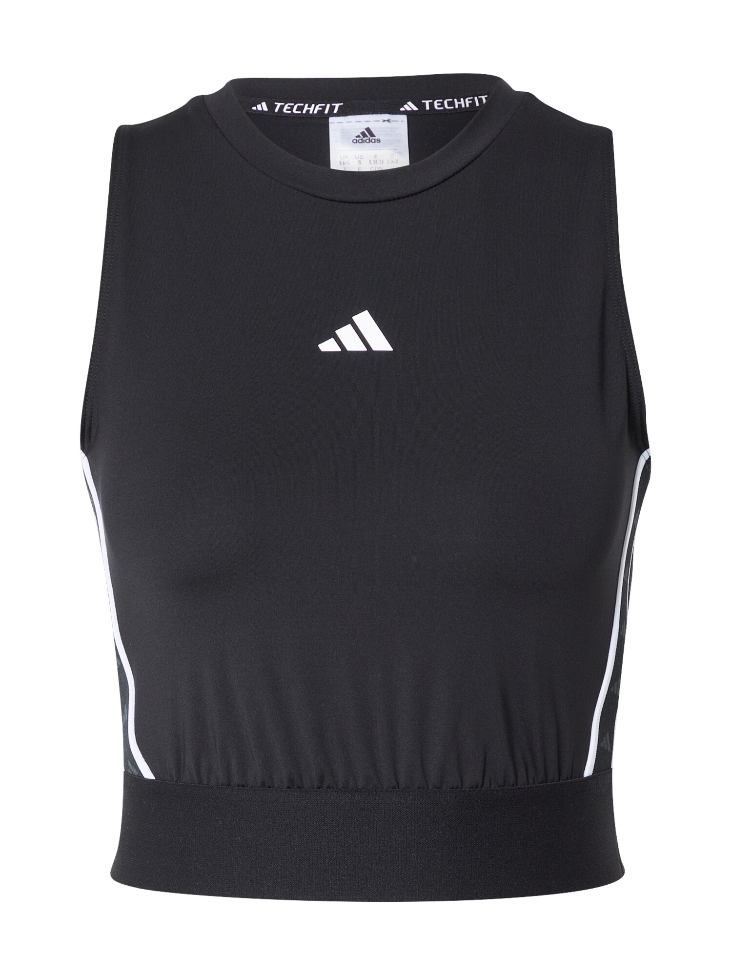 ADIDAS PERFORMANCE Sport top 'Techfit Branded Tape' gri / negru / alb - Pled.ro