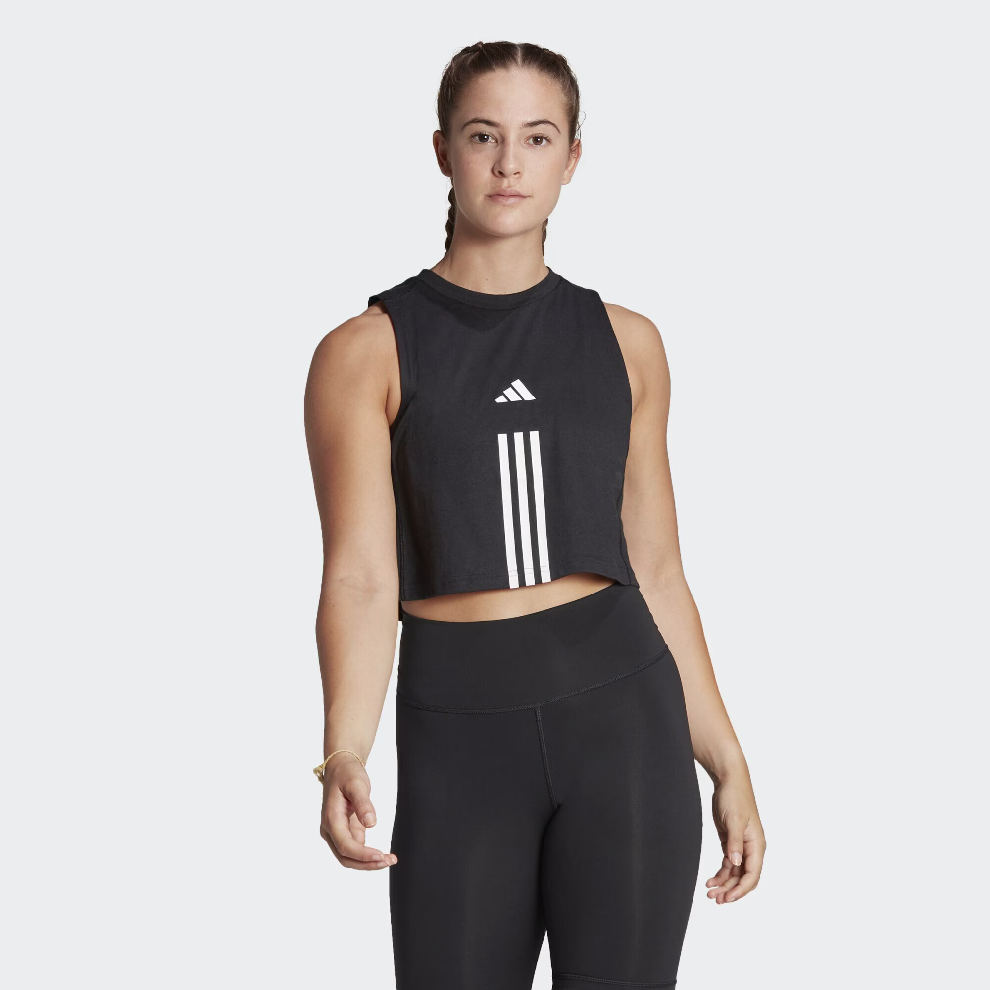 ADIDAS PERFORMANCE Sport top 'Train Essentials' negru / alb - Pled.ro